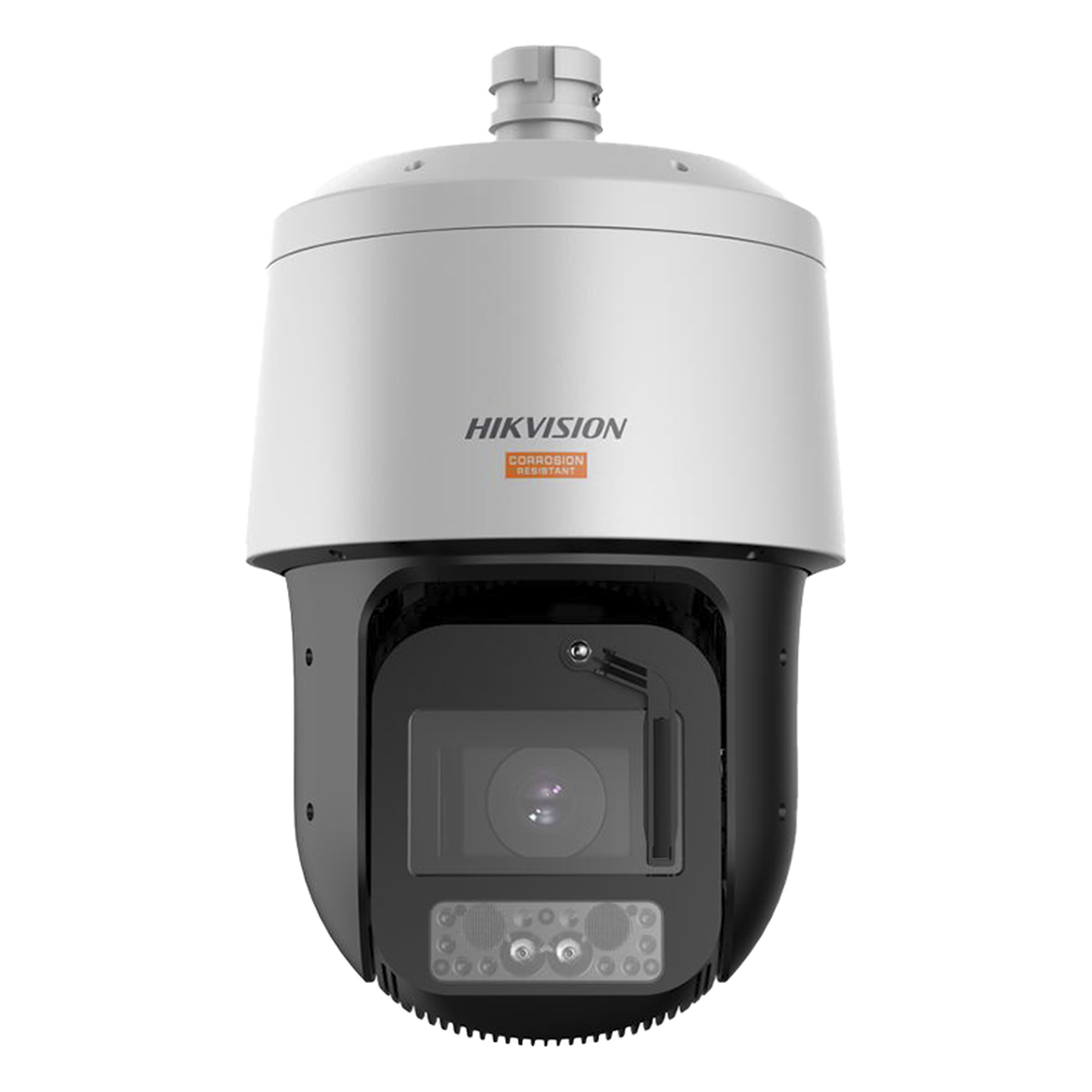 PTZ IP / 4 Megapixel / 42X Zoom / Dual Light 500 m IR / 100 m Luz Blanca / Polímero Anticorrosivo C5 / Auto-Seguimiento / DARKFIGHTER / EIS / IP67 NEMA 4X / 1640 ft IR / 328 ft Luz Blanca — HIKVISION · SKU DS-2DT8C442MXG-LWT
