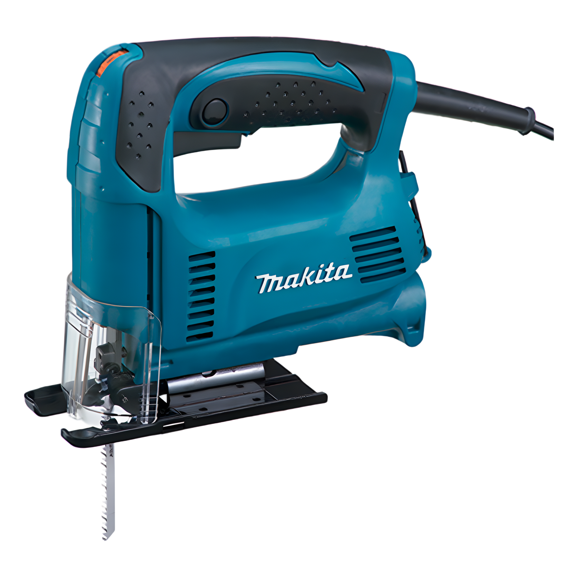 Sierra Caladora / 450W / Corte en Madera 65 mm (2-9/16 in) / Recorrido 18 mm (11/16 in) / Inclinación 0-45° / 500-3100 SPM — MAKITA · SKU 43-27K