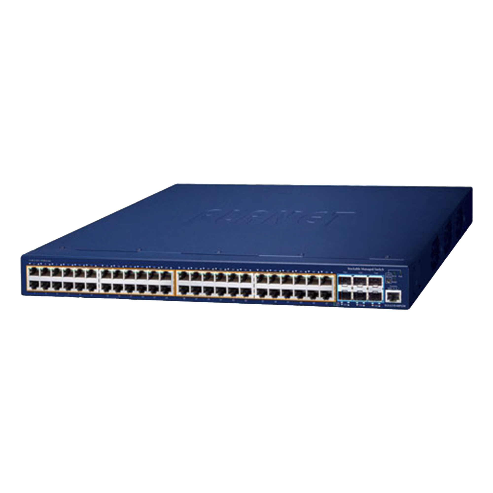 Switch Administrable Capa 3 / 48 Puertos PoE+ 802.3at / 6 Puertos SFP+ 10G / Stacking / 740W PoE / 216 Gbps Backplane