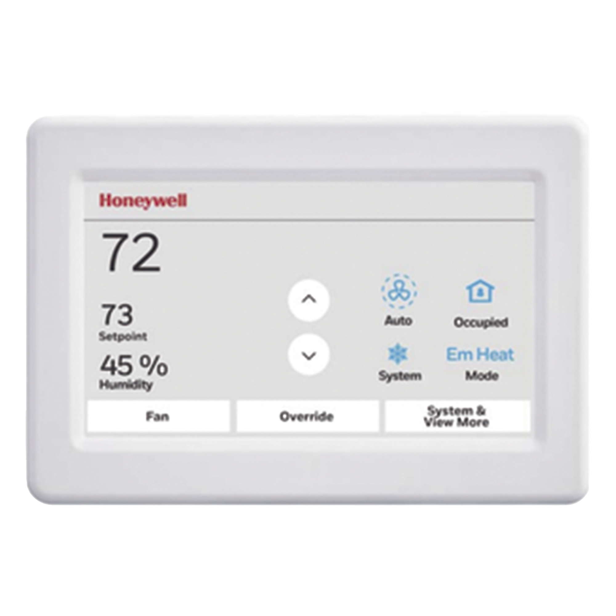 Wall Module con Pantalla Táctil / LCD Resistiva 109 mm (4.3 in) / 480 x 272 px / Bus Sylk 2 Hilos / Controladores VAV Merlin NX — HONEYWELL BMS · SKU TR120