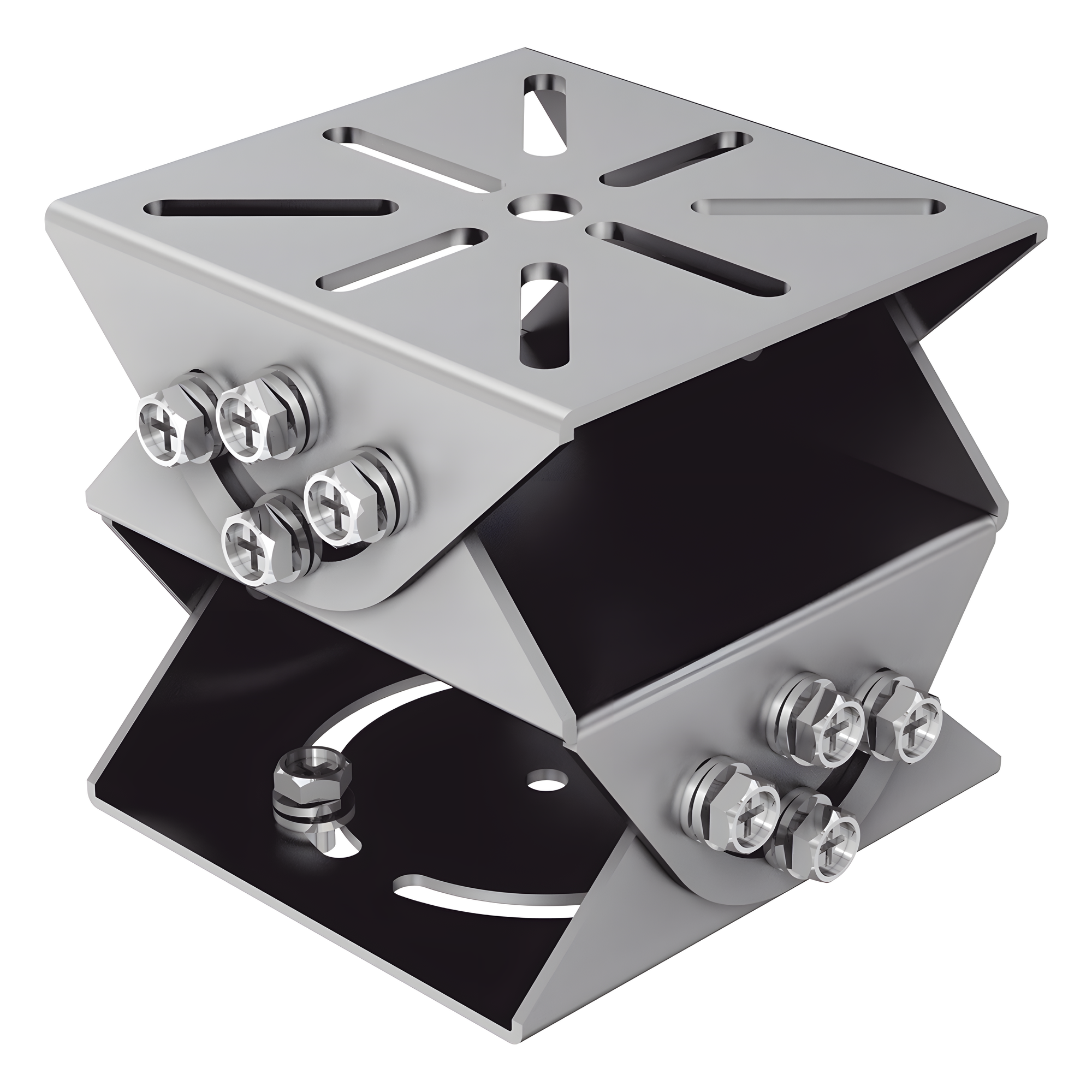 Montaje PT Universal / Multieje / Acero Gris Platino / 100×100×92.5 mm (3.94'×3.94'×3.64') / 850 g (1.87 lb) / Interior y Exterior — HIKVISION · SKU DS-1232ZJ-T/BJH