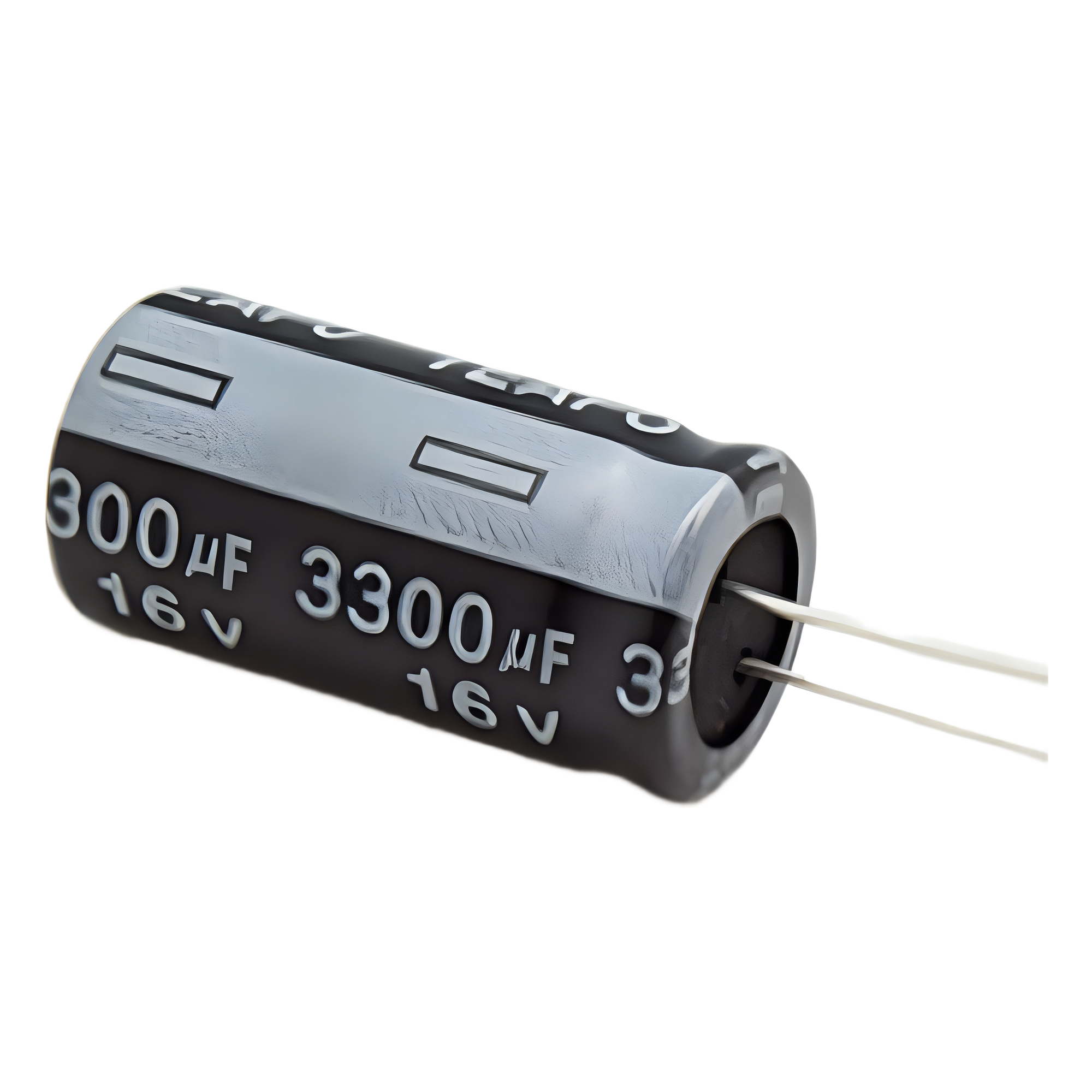 Capacitor Electrolítico / 3300 µF / 16 V / Tolerancia ±20% / Radial / -40°C a +85°C — SYSCOM PARTS · SKU 3300M0016V