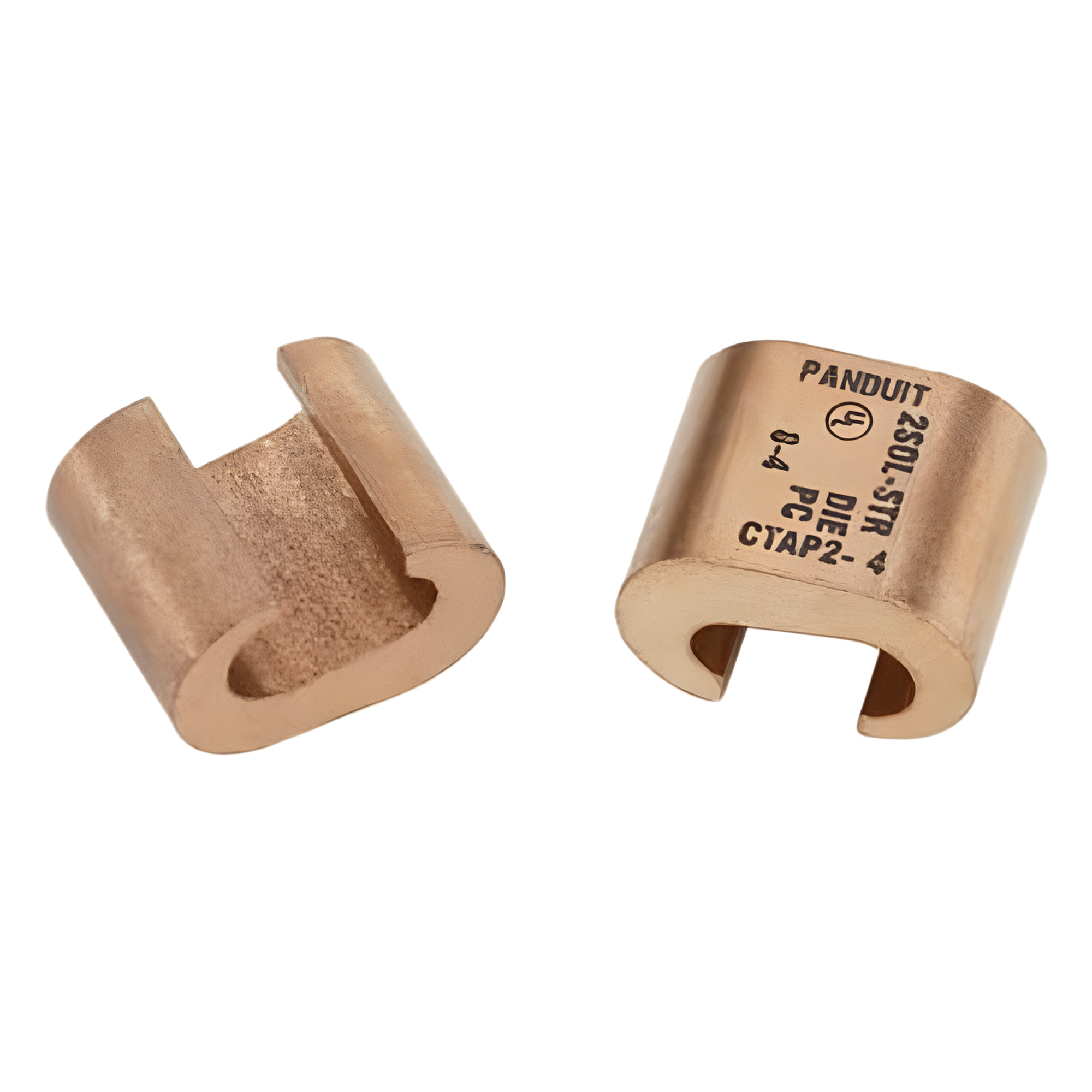 Conector de Compresión Tipo C / Rango 1/0 a 2/0 AWG / Cobre Sin Oxígeno / Aplicación Malla de Tierra — PANDUIT · SKU CTAP2/0-2/0-X