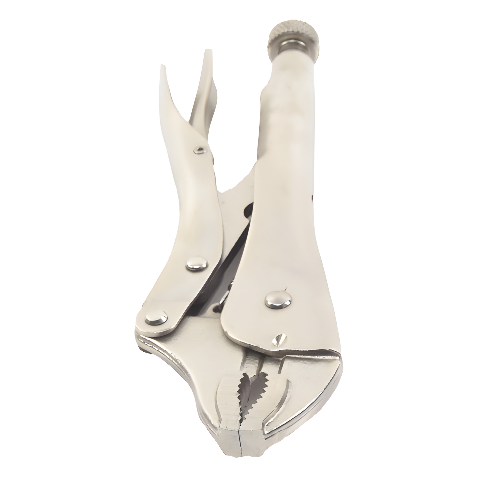 Pinza Perra Ajustable de Presión de 10”. Quijada Curva con Corta Alambre. Acero CR-V