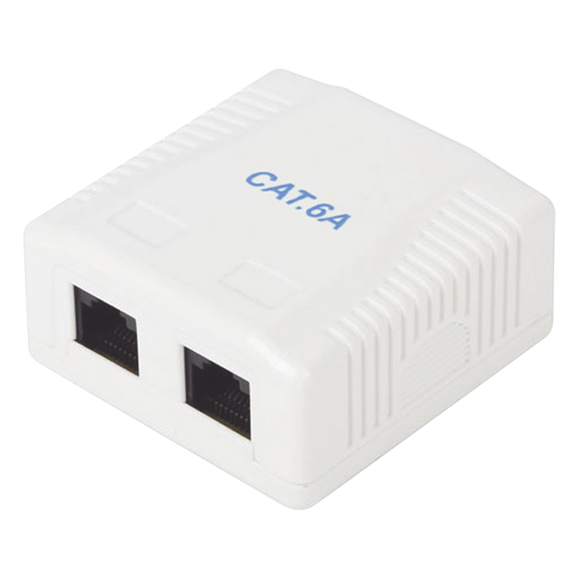 Caja de Pared / 2 Puertos RJ45 / Cat6A UTP / T568A-B / ABS Retardante de Llama — LINKEDPRO BY EPCOM · SKU LP-WP-39-C6A