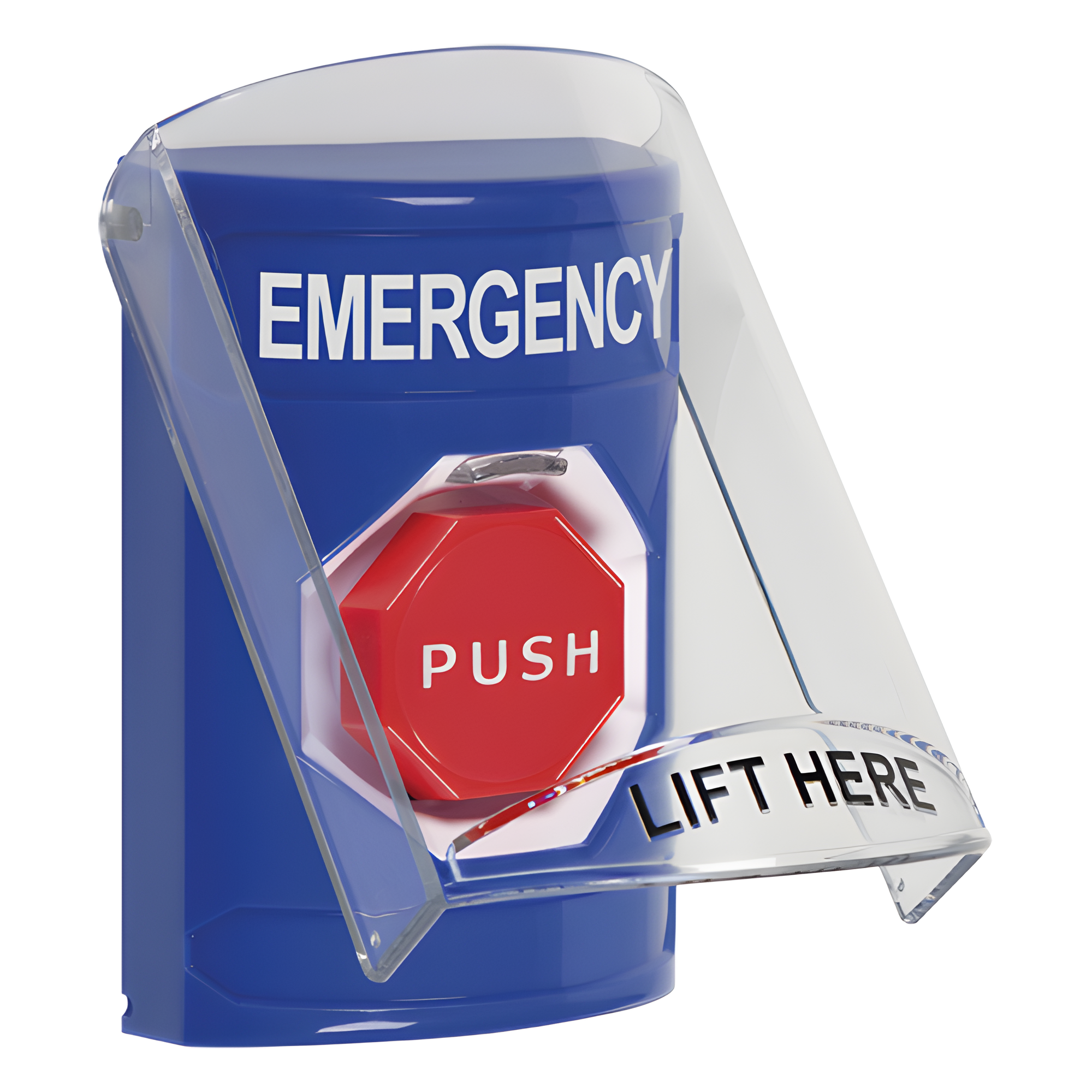 Botón de Emergencia / Superficie / Antiactivación Accidental / Bocina Pre Alarma / Doble Relé Forma C / UL/ADA/CE — STI · SKU SS24A2EM-EN