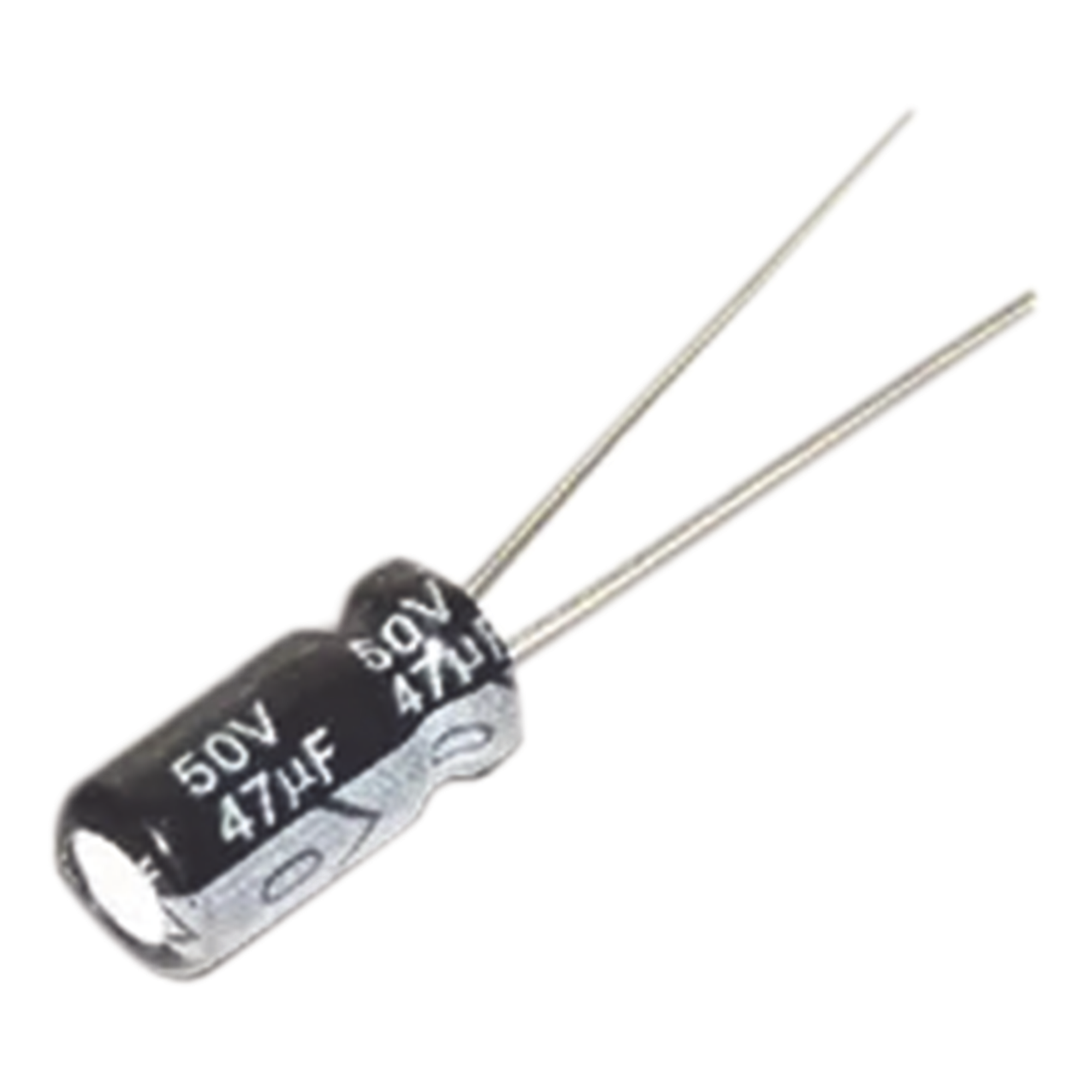 Capacitor Electrolítico de Aluminio / 47 µF / 50 Vcc / 105 °C / ESR 0.14 Ω / 6.3 x 11 mm — SYSCOM PARTS · SKU 0047M0050V
