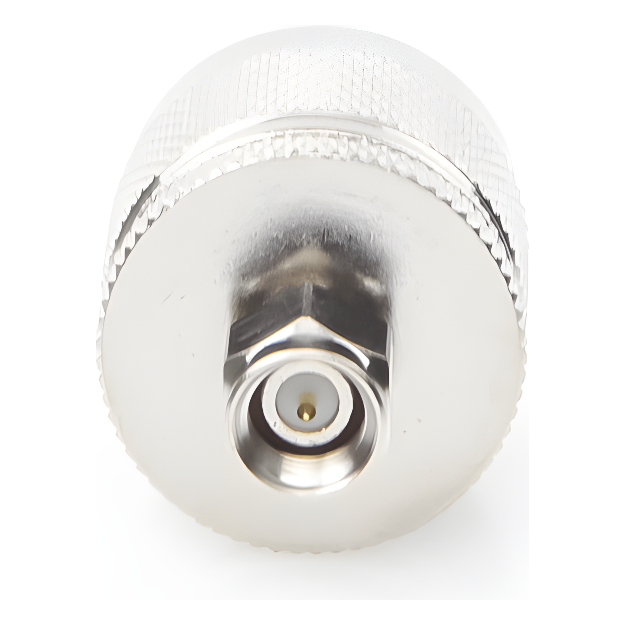Adaptador Coaxial en Línea / SMA Macho a N Macho / Frecuencia 11 GHz / Cuerpo Bronce Niquelado / Aislante Teflón