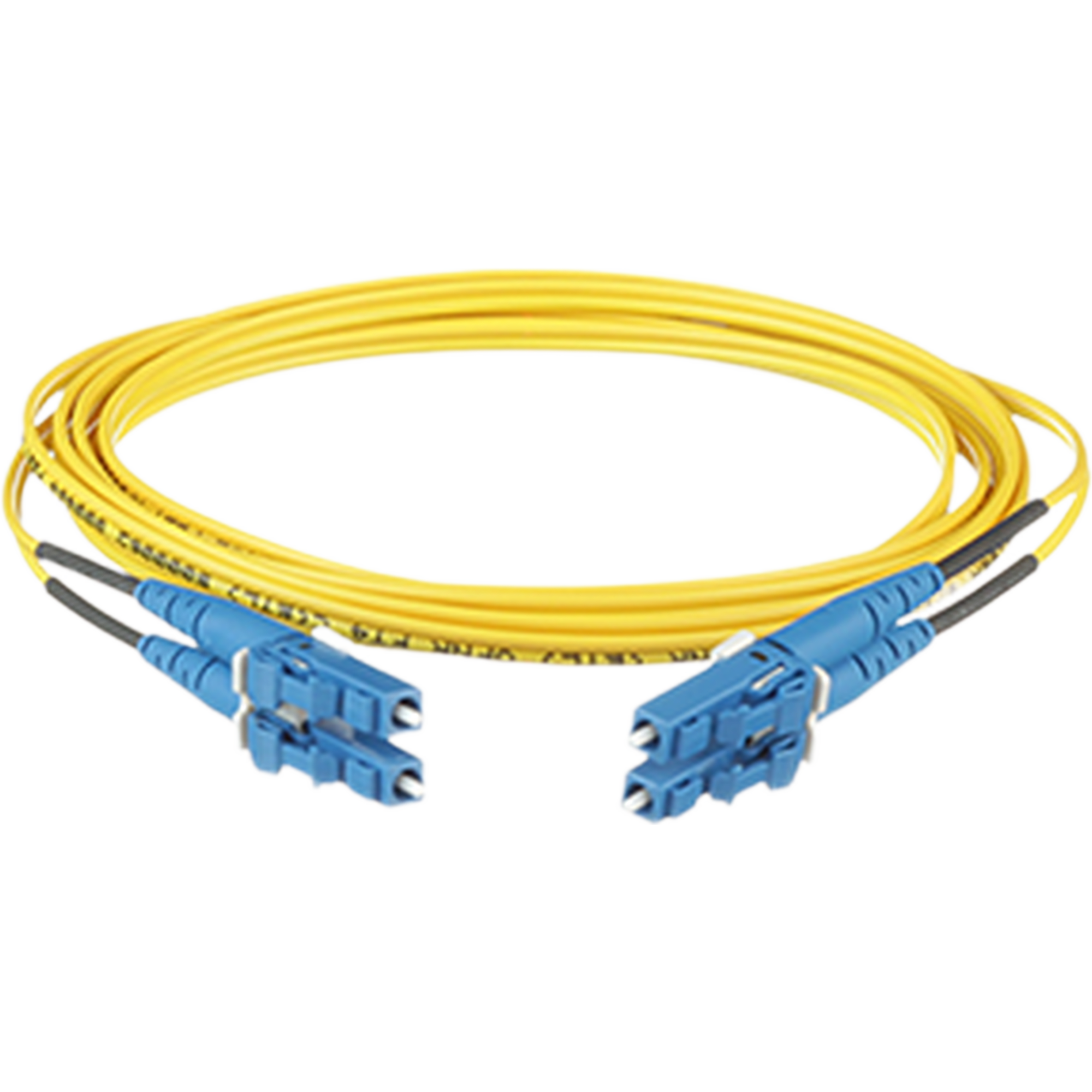 Jumper de Fibra Optica Monomodo 9/125 OS2, LC-LC Duplex, OFNR (Riser), Color Amarillo, 3 Metros (9.84 Pies)