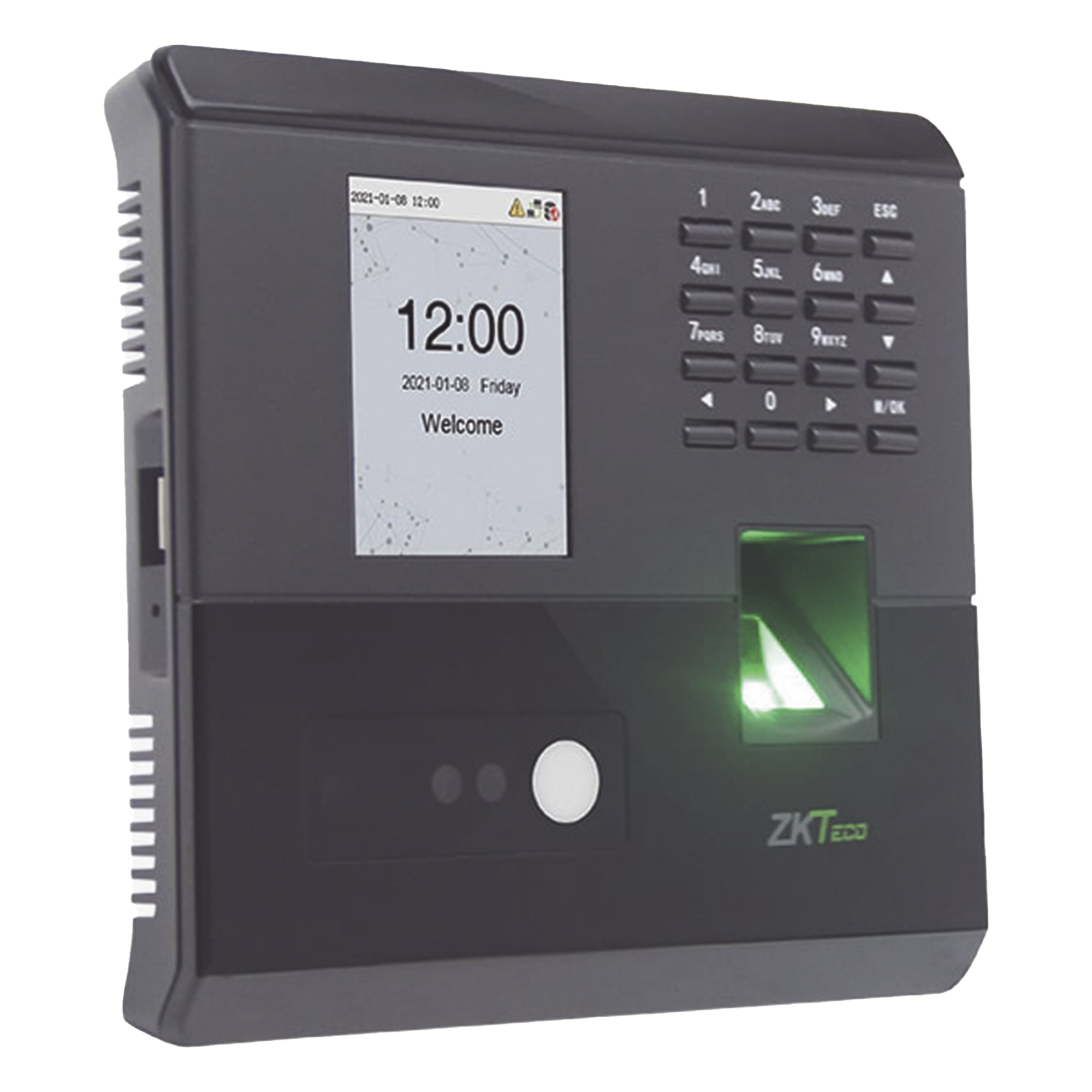 Terminal Biométrica Facial y Huella / 100 Rostros / 500 Huellas / Visible Light / TCP/IP / ADMS / BioTimePro — ZKTECO · SKU MB10V