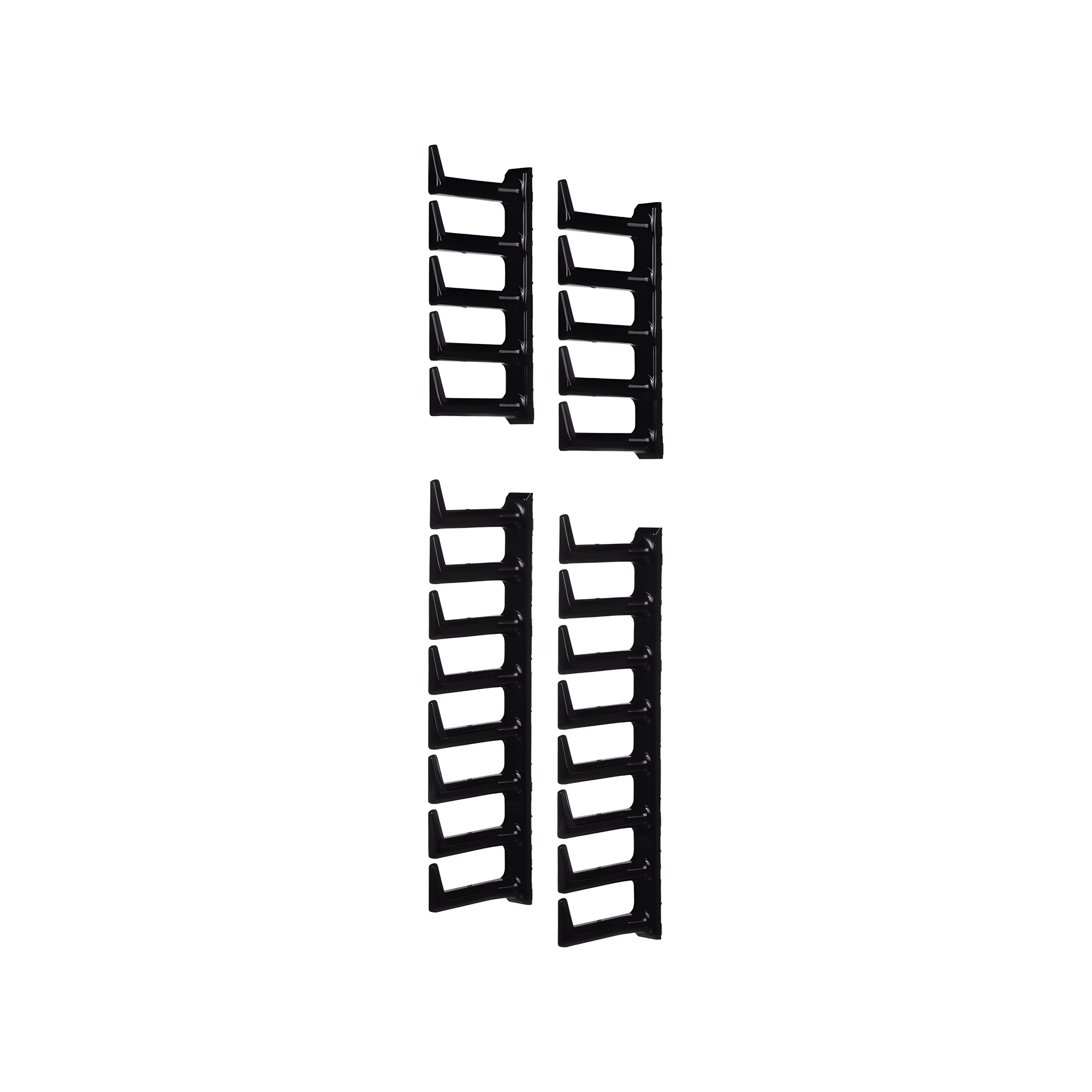 Kit de Administración de Cables / 42 UR / Dedos 100 mm / Altura 1865 mm (6.1 ft) / Ancho 25 mm / Color Negro