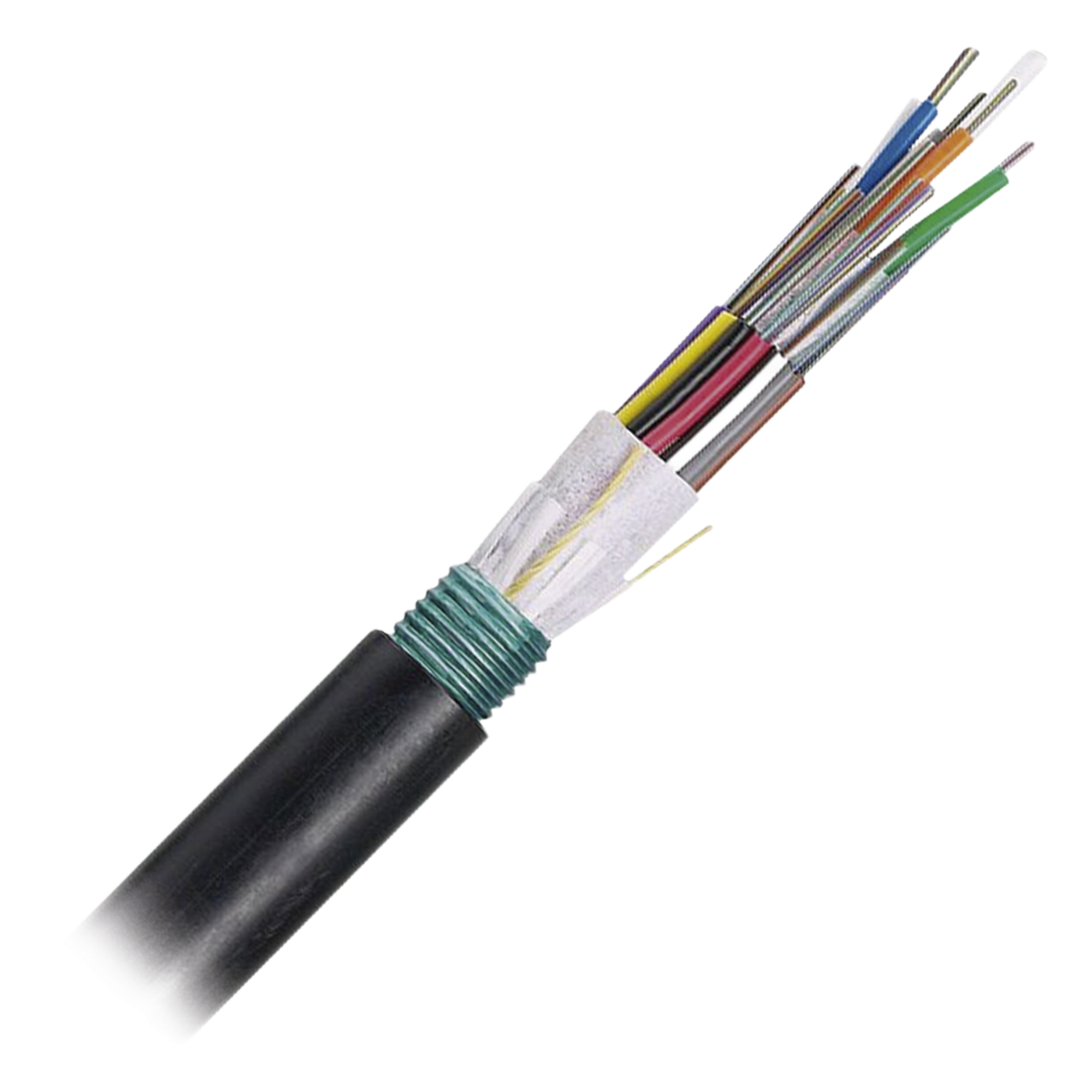 Cable de Fibra Óptica / 24 Hilos / OSP Planta Externa / Armado / Monomodo OS2 / 250µm / Bloqueo de Agua Seco / Antiaplastamiento / 0.82 pies — PANDUIT · SKU FSWN924