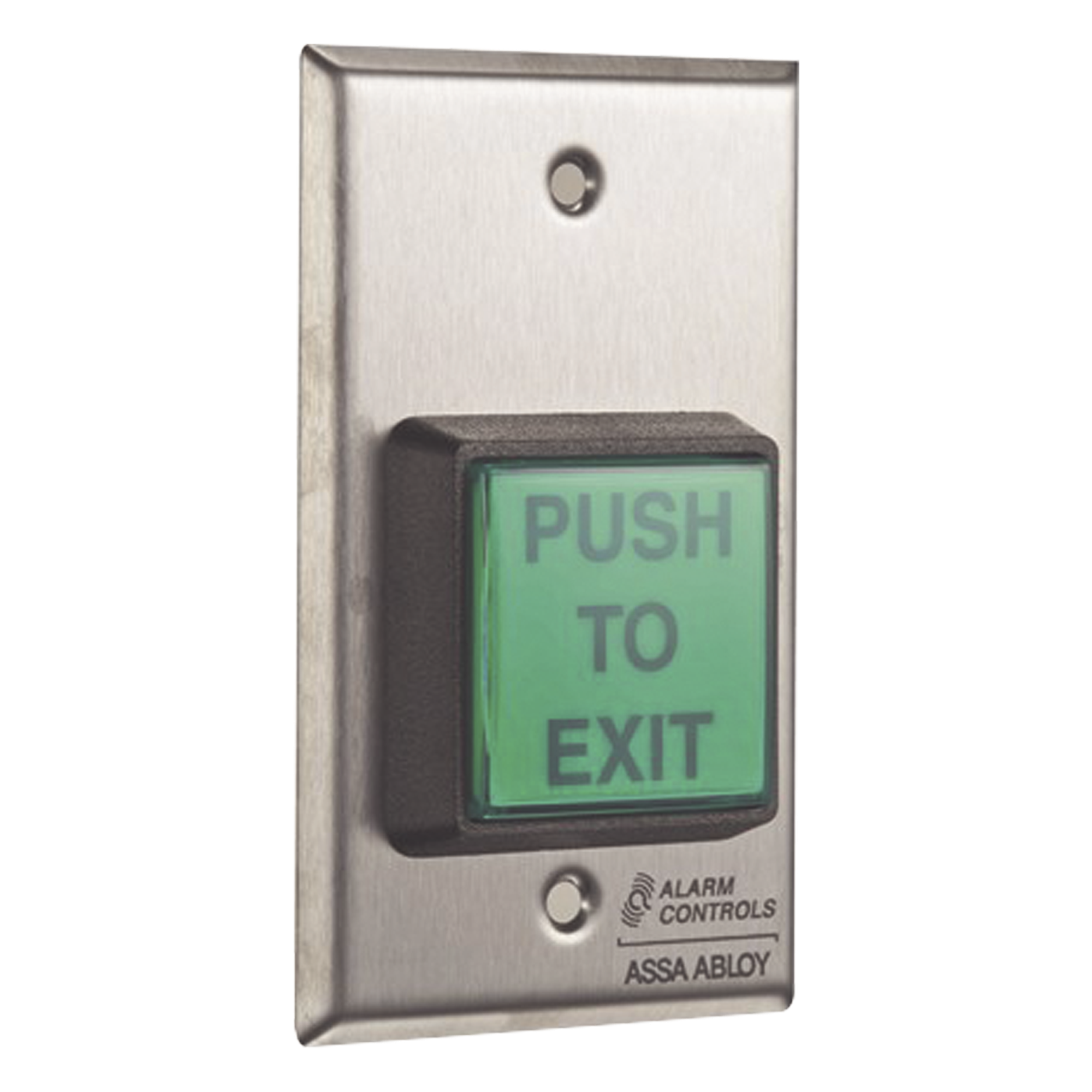Botón de Salida / Acción Momentánea / SPDT 10A / Acero Inoxidable / LED Integrado / UL 294 — ALARM CONTROLS-ASSA ABLOY · SKU TS2