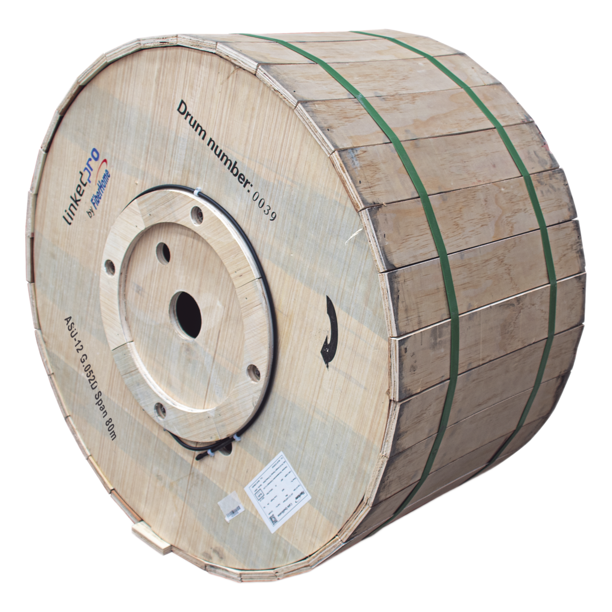 Cable Fibra Óptica ADSS / Monomodo G.652D / 12 Hilos / Span 80 m (262.5 ft) / Cubierta MDPE / Sin Metal — LINKEDPRO BY FIBERHOME · SKU MINI-ADSS-12C/4KM