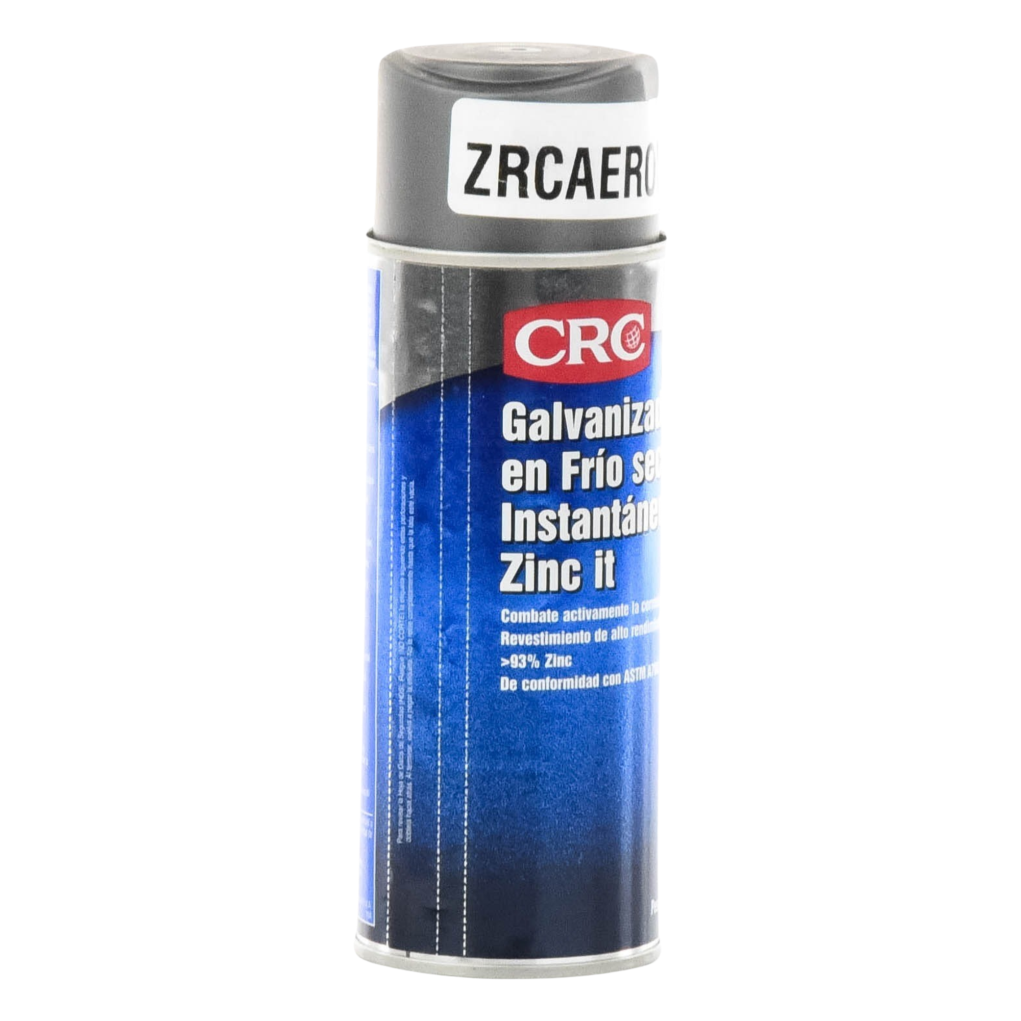 Recubrimiento Zinc en Aerosol / 93% Zinc Puro / 368 gr / Película 76 µ / Acabado Gris Brillante / Protección Anticorrosión