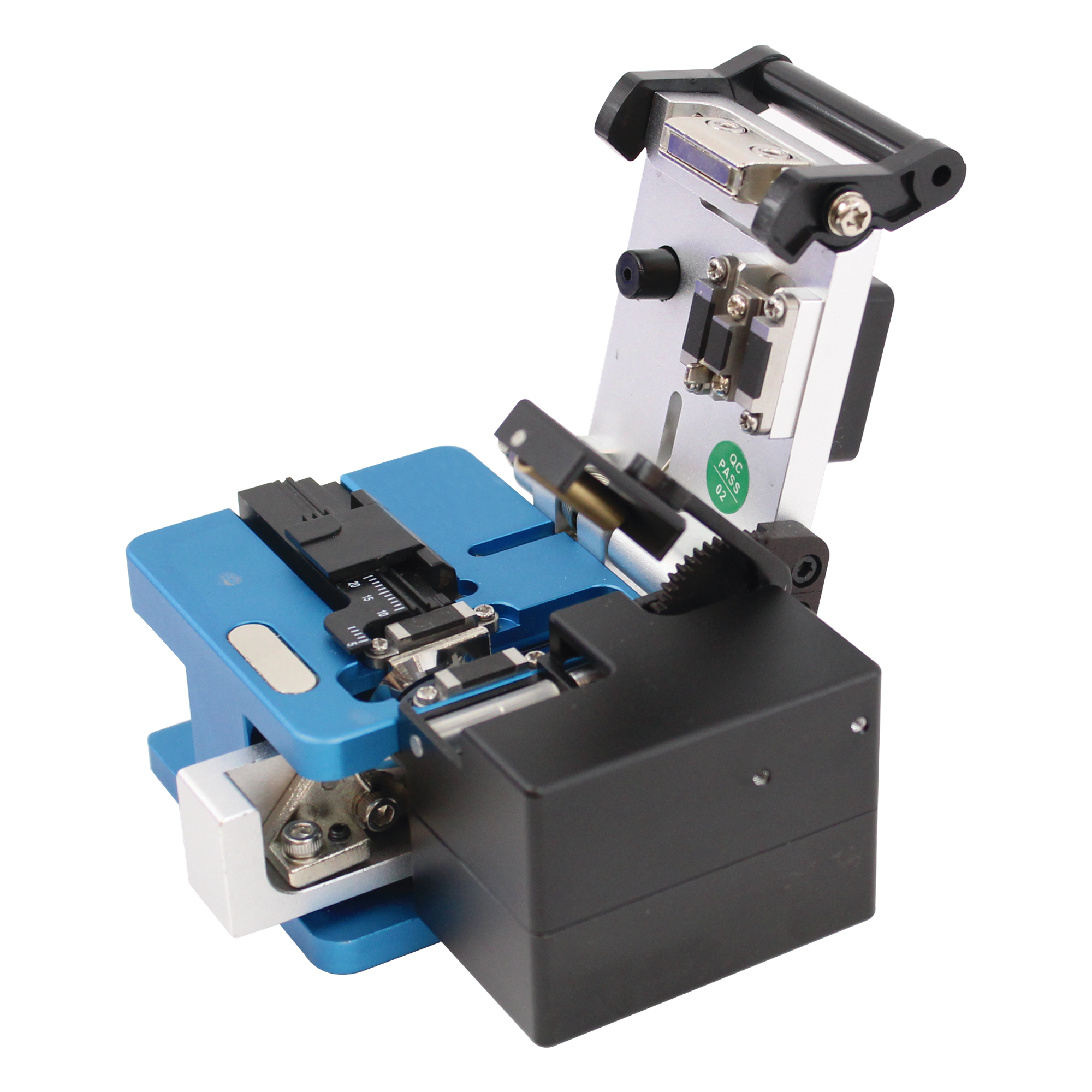 Cortadora de Precisión para Fibra Óptica / Retorno Automático / 200-250-900 µm y 3 mm / Ángulo <1.5° / 48,000 Cortes — TEMPO · SKU FCL200