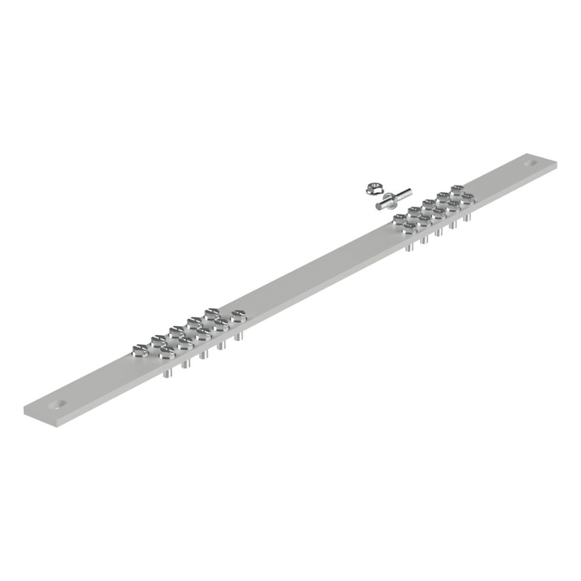 Barra de Conexión a Tierra / Rack 19" / 20 Orificios / 483 mm (1.58 ft) / 45 Unidades / EIA-310