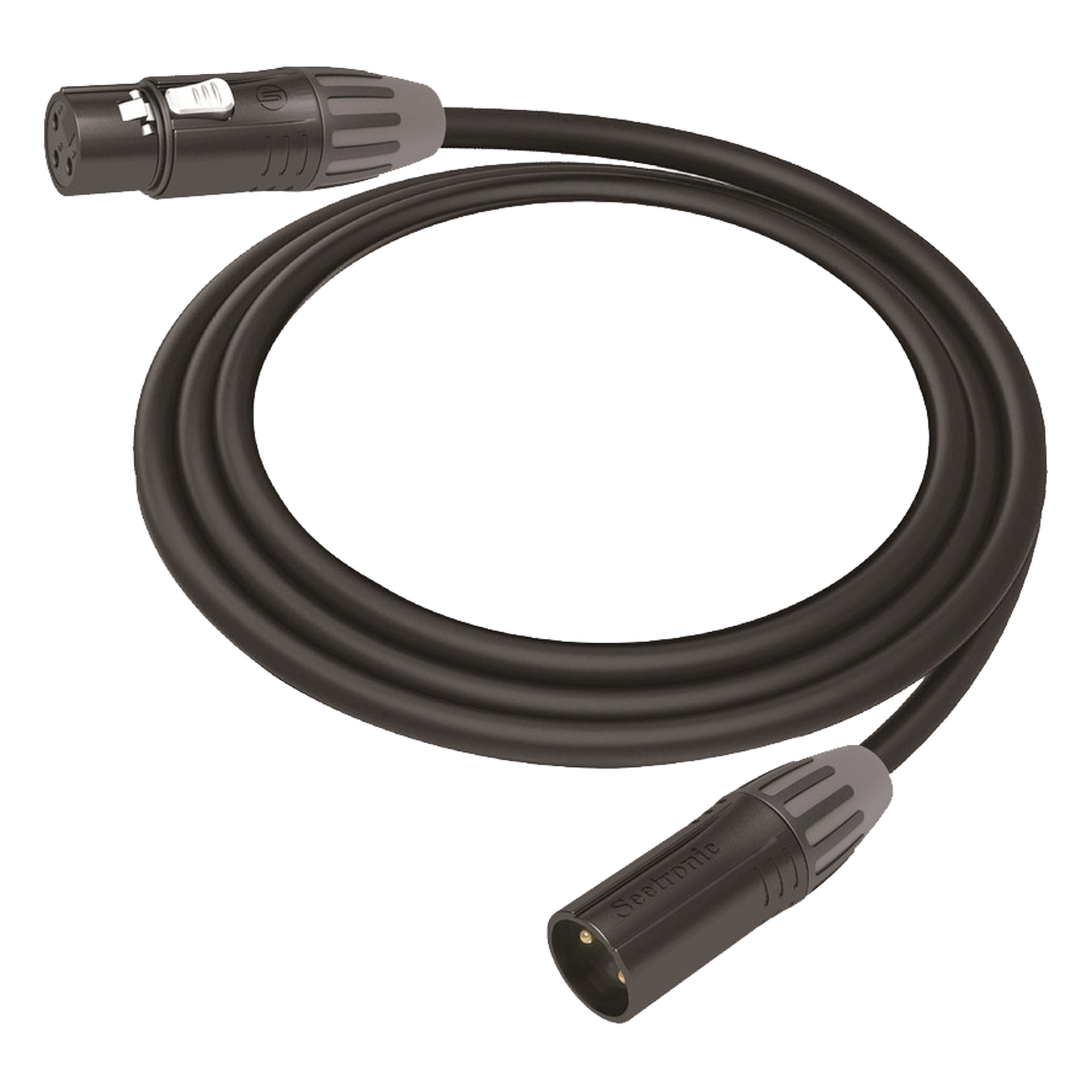 Cable XLR / 3 Polos / Hembra-Macho / Contactos Dorados / Blindaje Triple / 10 m (32.8 ft) — COSMICONN · SKU CMC-MF3-MM3-L-10M