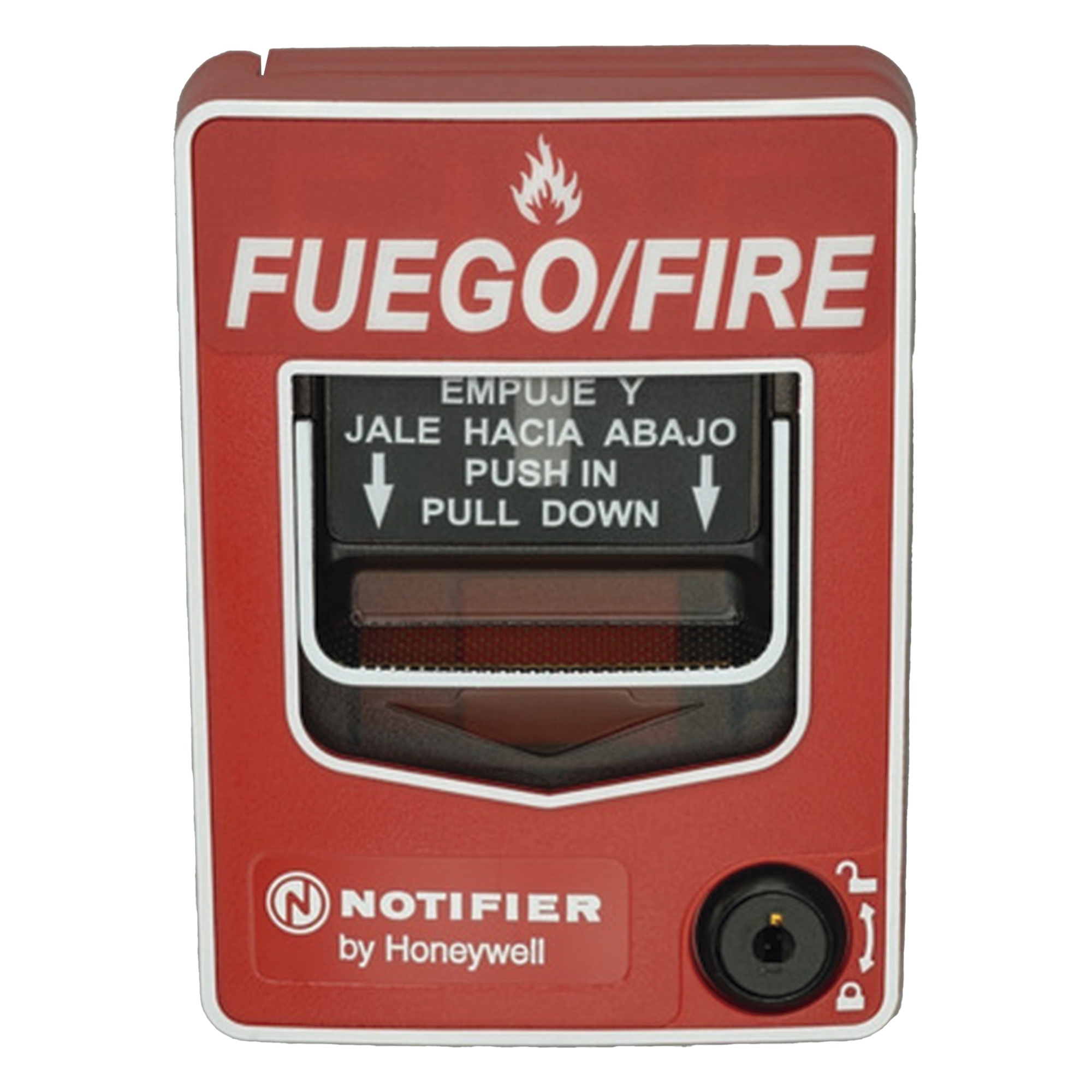 Estación Manual de Pull Direccionable / Inalámbrica SWIFT Clase A / Doble Acción / Reset por Llave / Texto en Español — NOTIFIER · SKU NBG-12WLSP