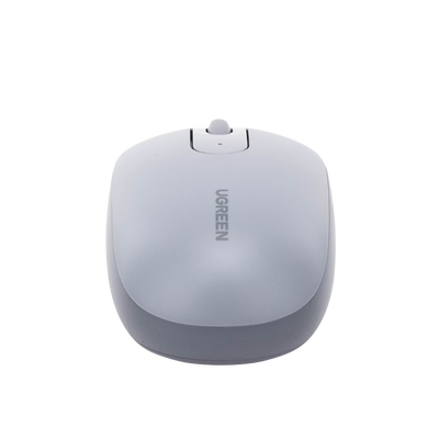 Mouse Inalámbrico 2.4G 800/1200/1600/2400 DPI | Función de 3 botones | Alcance 10m | Silencioso |  Ergonómico | Anti-caída y Anti-interferencias | Batería Alcalina AA incluida  | Color Grey.