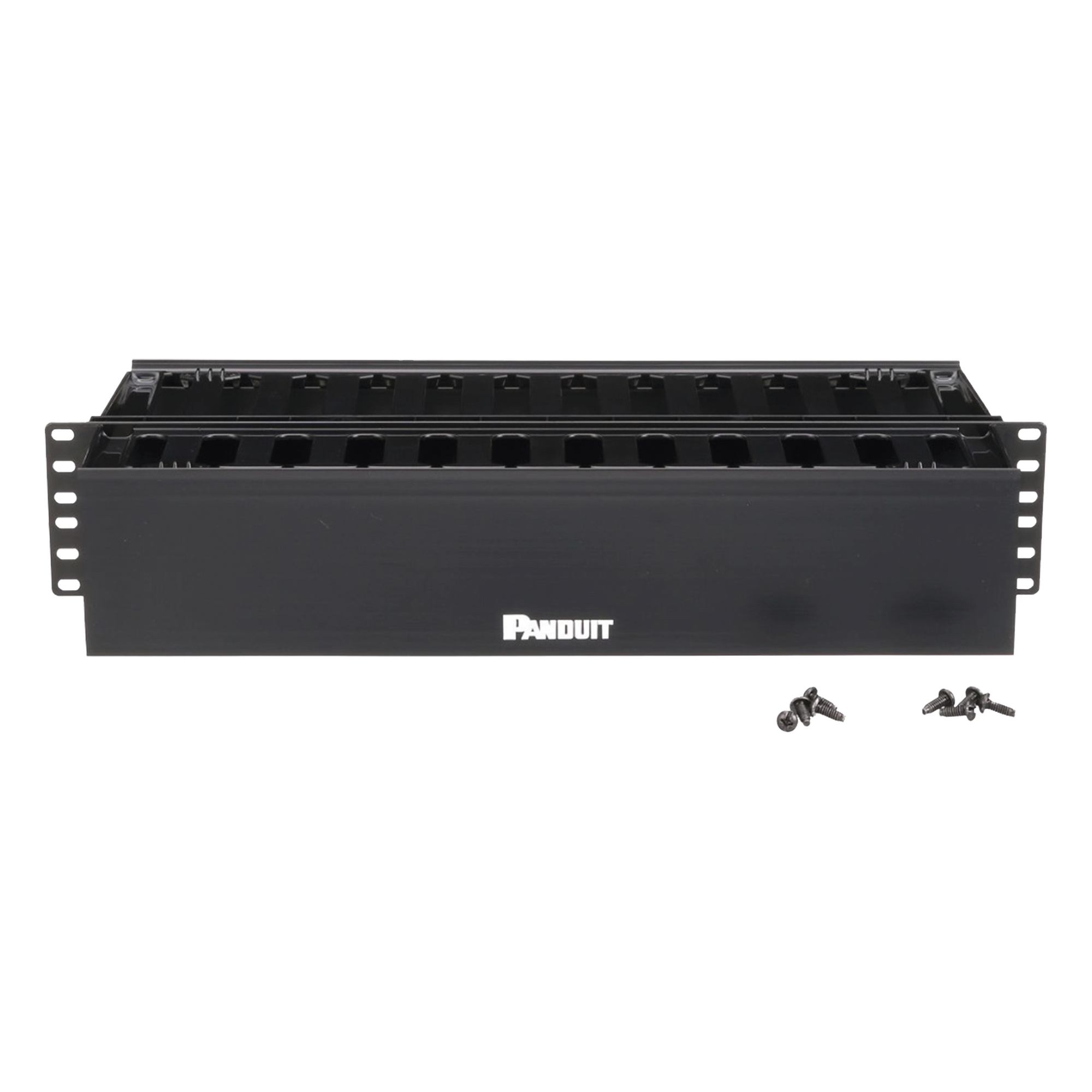 Organizador de Cables Horizontal / Doble Frontal y Posterior / 2UR / 19in / ABS