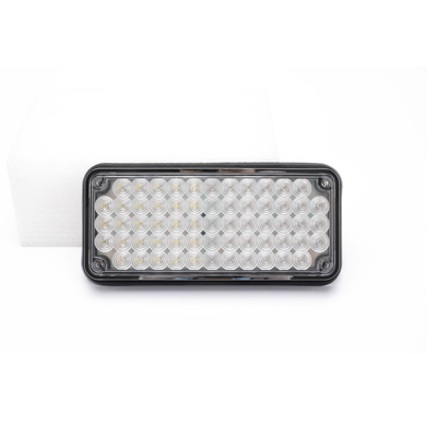 Luz de Advertencia de 7X3", Bicolor Rojo/Claro, Ideal para Ambulancias 