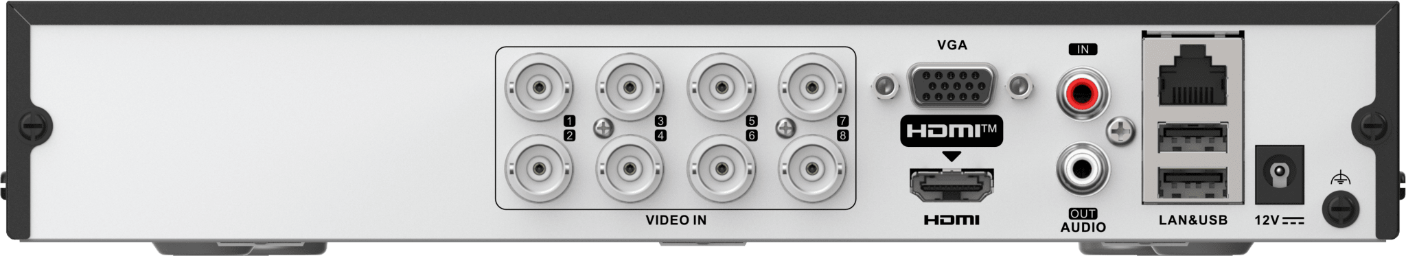 DVR Pentahíbrido / 8 Canales TurboHD + 4 Canales IP / 5 Megapixel Lite / Audio Bidireccional / AcuSense Lite / H.265+ / 1 Bahía HDD