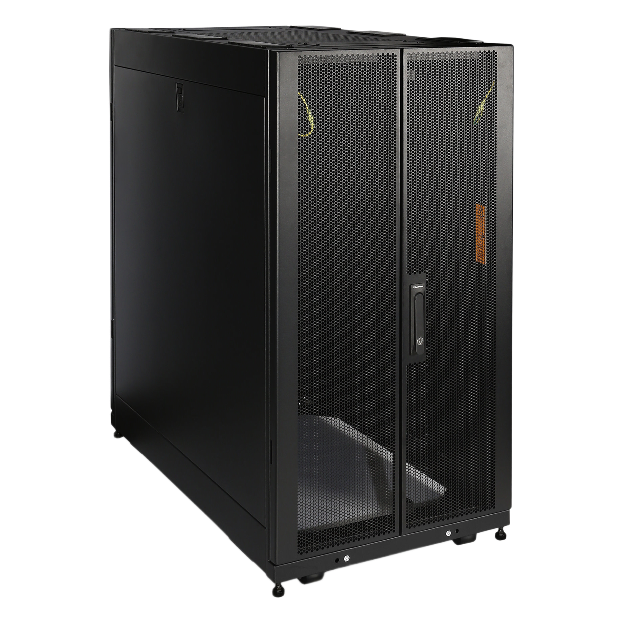 Gabinete Rack / 24U / Montaje en Pared o Piso / Carga Estática 1,365 kg / Puerta Perforada Hexagonal / Rieles Ajustables 905 mm
