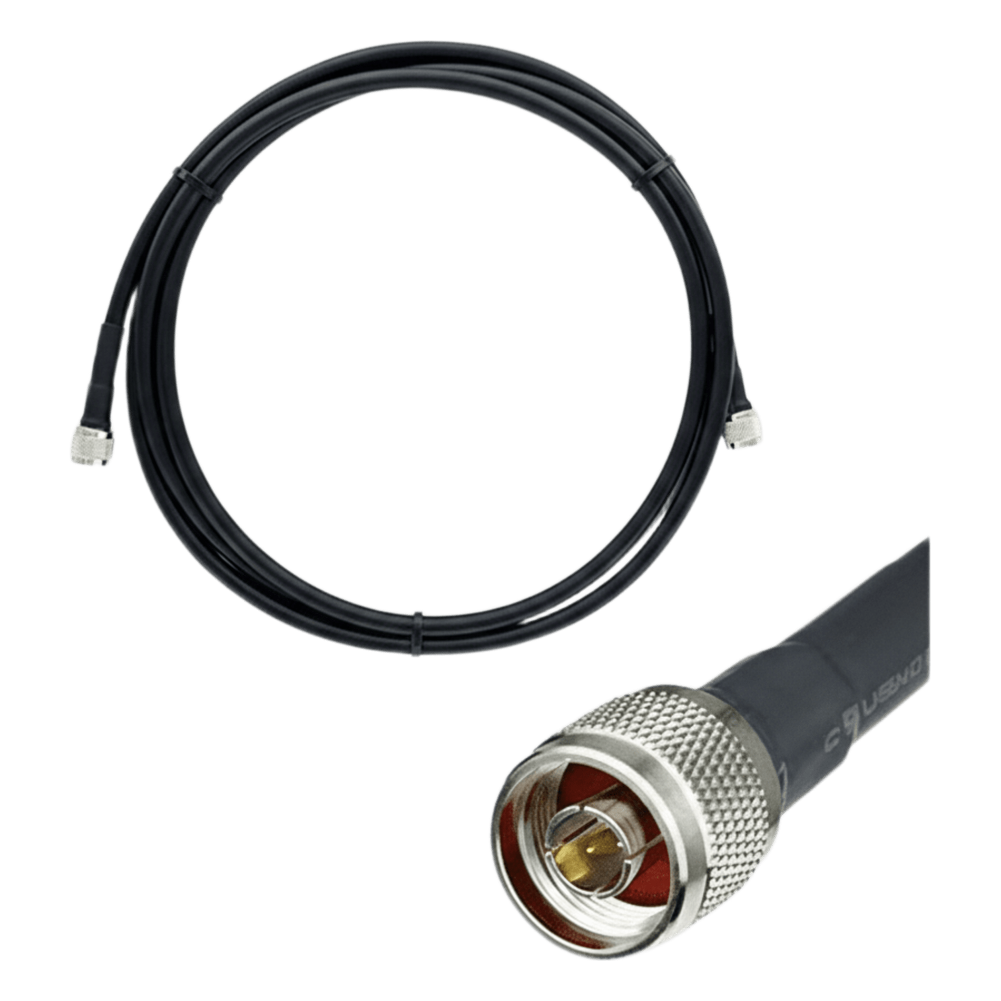 Jumper Coaxial / 3 m (9.84 ft) / LMR400 10.29 mm / N Macho Doble / Blindaje >90 dB / 50 Ohm — EPCOM · SKU EP-JC405-NN3