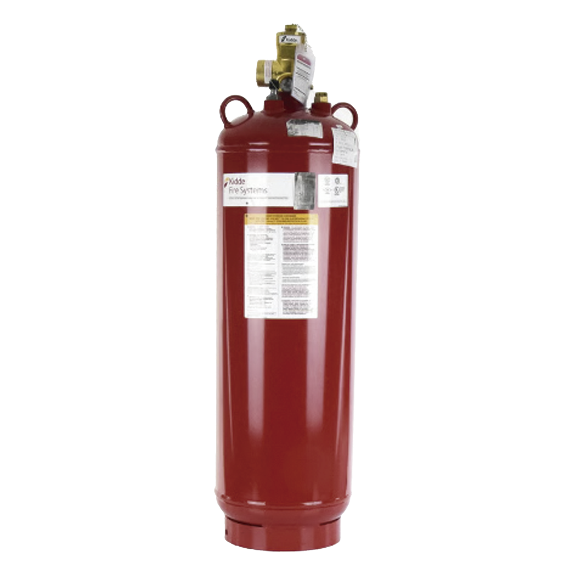 Cilindro con Válvula para Sistema de Extinción / 350 lb (158.7 kg) / Válvula 2" con Indicador de Nivel / UL Listed y FM Approved / USCG Approved — KIDDE · SKU 45-550351-001