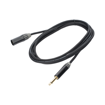Cable de Audio | XLR 3 Polos Macho a Plug 1/4 in mono | Conector Seetronic Serie M SCMF3 - MP2X | Longitud 3m