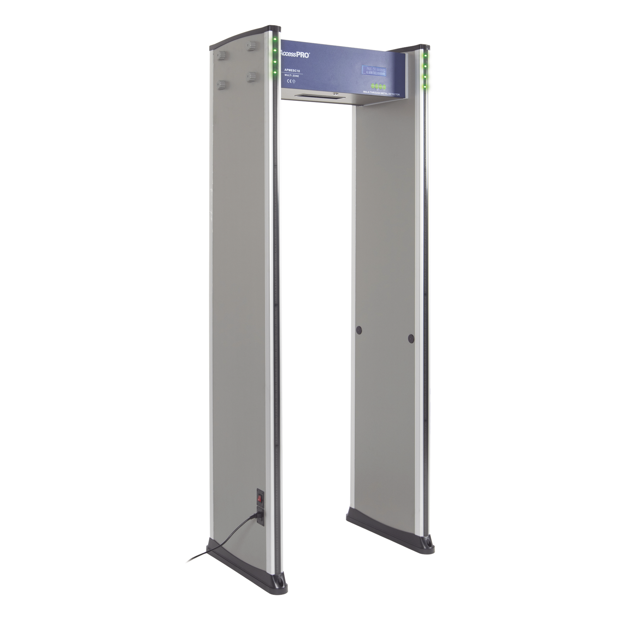 Detector de Metales de 18 zonas/ Uso en Interior/Programación con Control Remoto / Contador de Personas