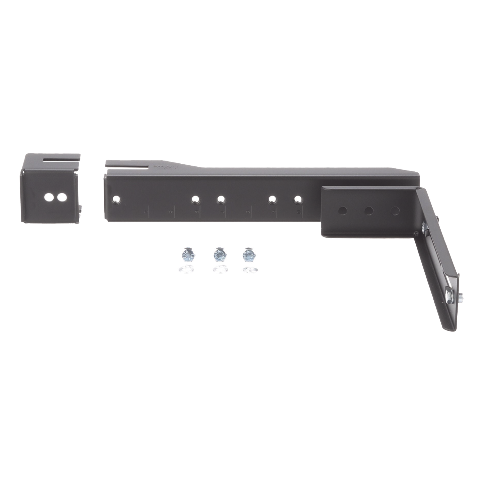 Soporte en L para Canaleta / Compatible FiberRunner 4x4 y 6x4 / Montaje en Riel Escalerilla 0.375 x 1.5/2 pulgadas / Acero Negro / 9 Piezas / UL 2024 — PANDUIT · SKU FR6ALB