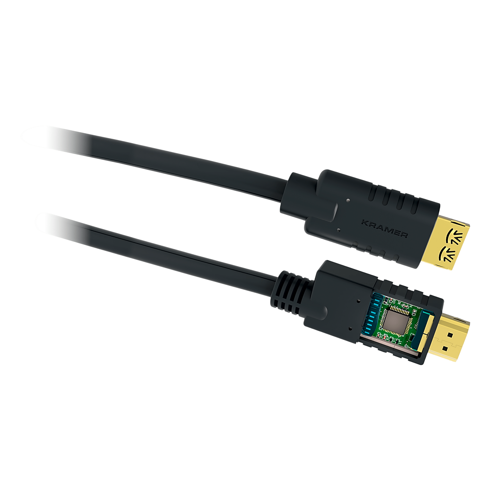 Cable HDMI Activo / 4K@60Hz 4:4:4 / 18 Gbps / 10.70 m (35 ft) / Triple Blindaje / K-Lock / CL3/FT4 — KRAMER · SKU CA-HM-35