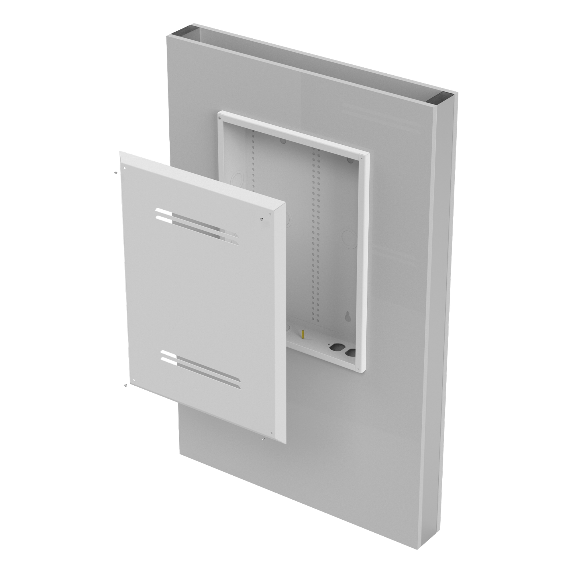 Gabinete de Medios / 19 Pulgadas de Alto / Empotrable en Pared / 14.2 x 18.8 x 3.7 Pulgadas / Acero Calibre 18