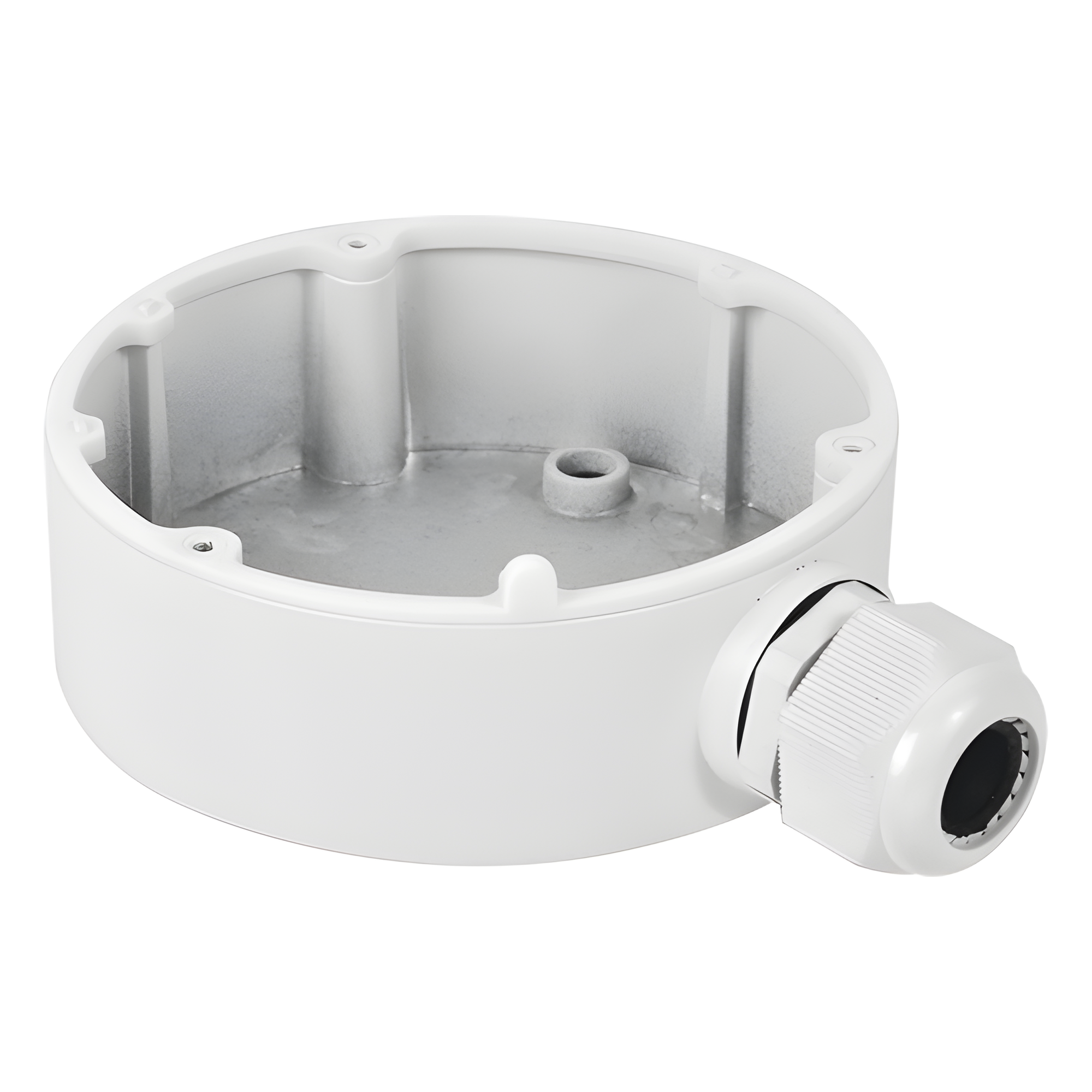 Caja de Conexiones para Mini Domo / Exterior IP66 / Aleación de Aluminio / Carga 4.5 kg / Ø137 x 42 mm — SYSCOM VIDEO · SKU DS-1280ZJD-M18-AX