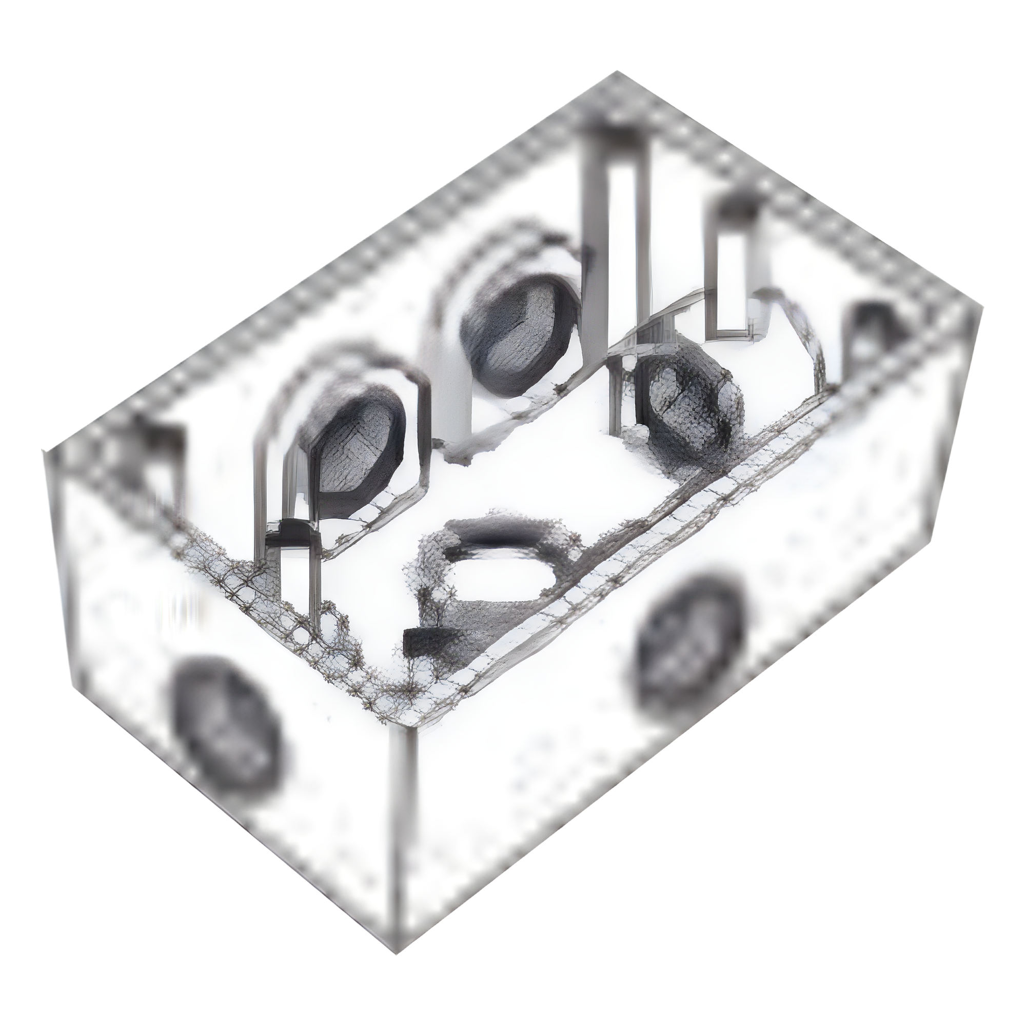 Caja Condulet FS de 1/2" (12.7 mm) con seis bocas a prueba de intemperie.