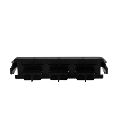 Placa Acopladora de Fibra Óptica Quick-Pack, Con 3 Conectores SC Duplex (6 Fibras), Negro