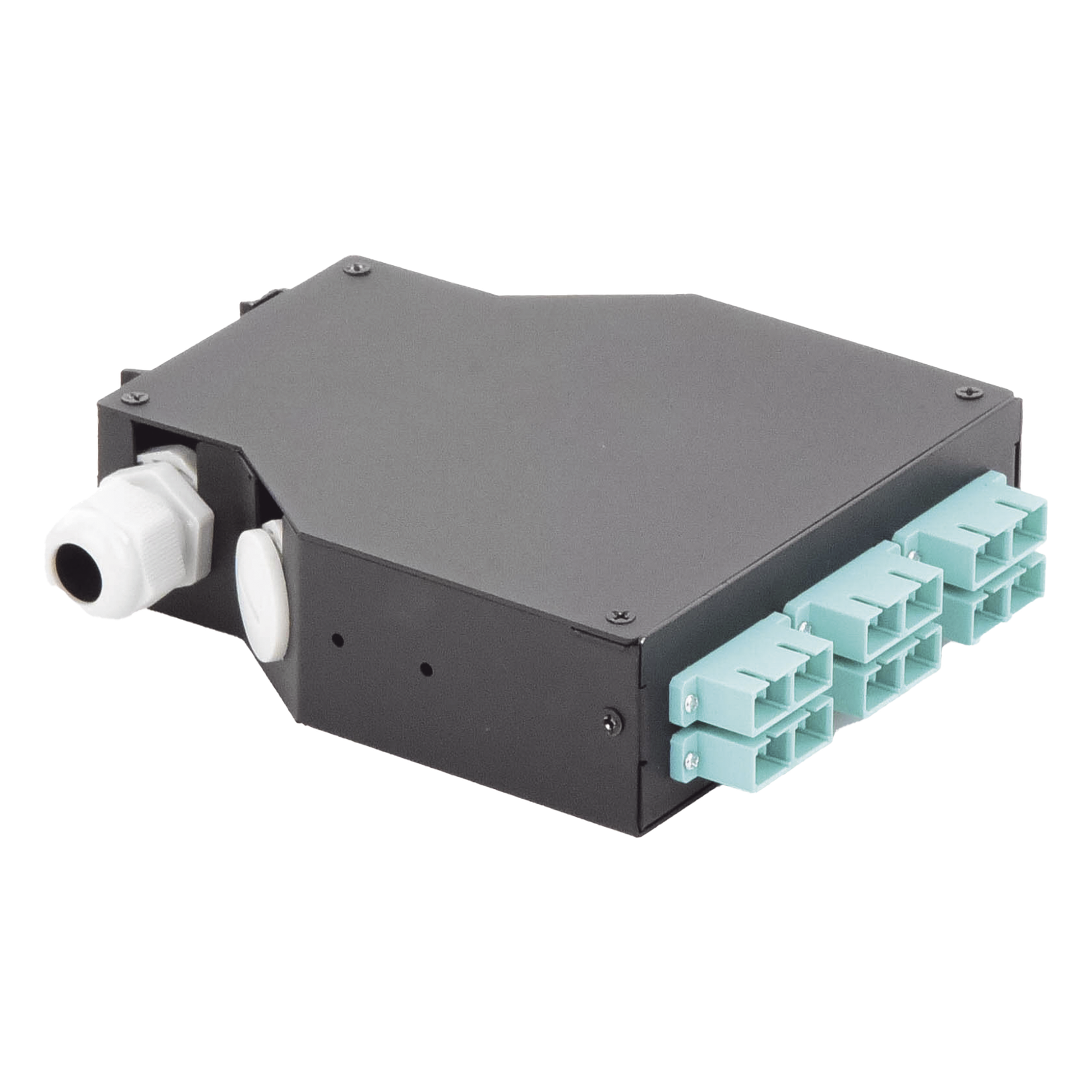Distribuidor de Fibra Óptica / Riel DIN / 6 Acopladores SC/UPC / Multimodo / 24 Fusiones / 0.13 x 0.41 x 0.47 ft
