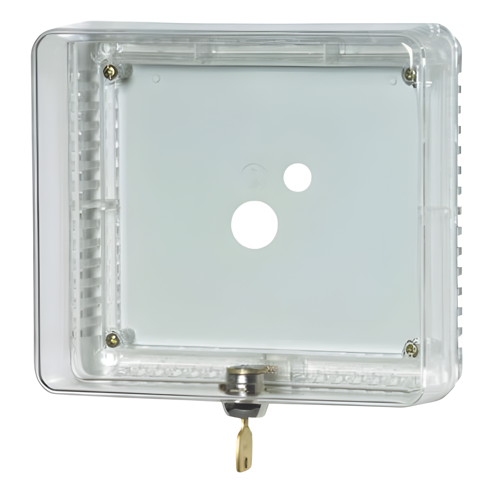 Guarda Antimanipulación para Termostato / Policarbonato Transparente / Montaje Vertical u Horizontal / Cerradura con Llave / Tamaño Mediano — HONEYWELL HOME RESIDEO · SKU TG511A1000/U