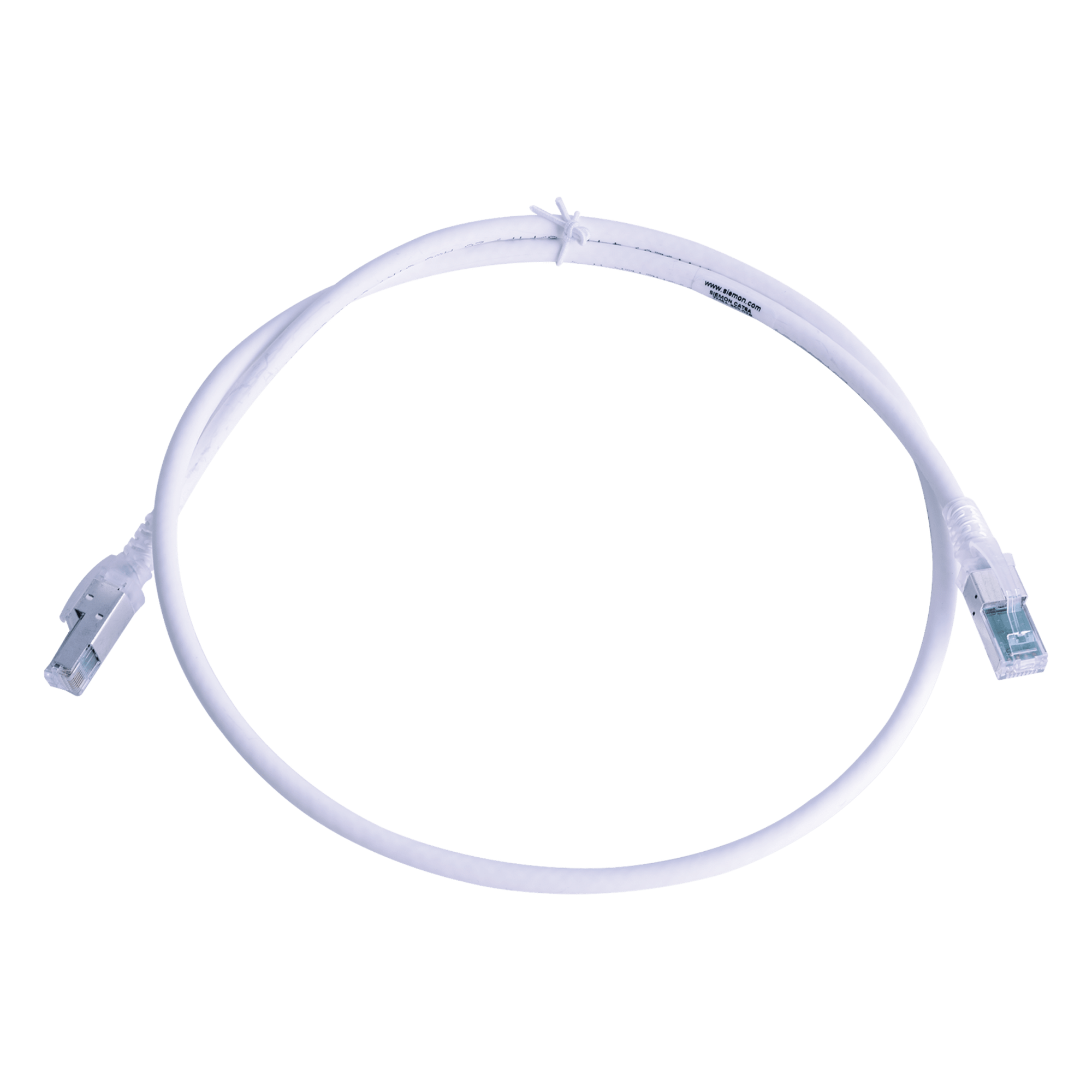 Patch Cord Cat6A S/FTP / CM/LS0H / 0.91 m (3 Pies) / Blindaje Total / Ultra Delgado / Sin Halógenos — SIEMON · SKU ZM6A-S03-02B
