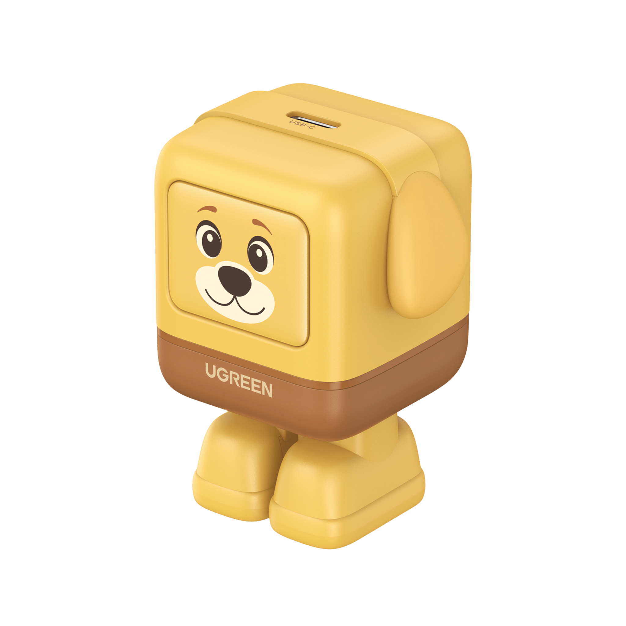 Cargador UNO Animal Puppy 30W GaN / Diseño Canino / USB-C / Compacto 34x34.9x44.4 mm (1.34x1.37x1.75 in) / Multi-Voltaje 5V-20V / Protección Avanzada — UGREEN · SKU X608