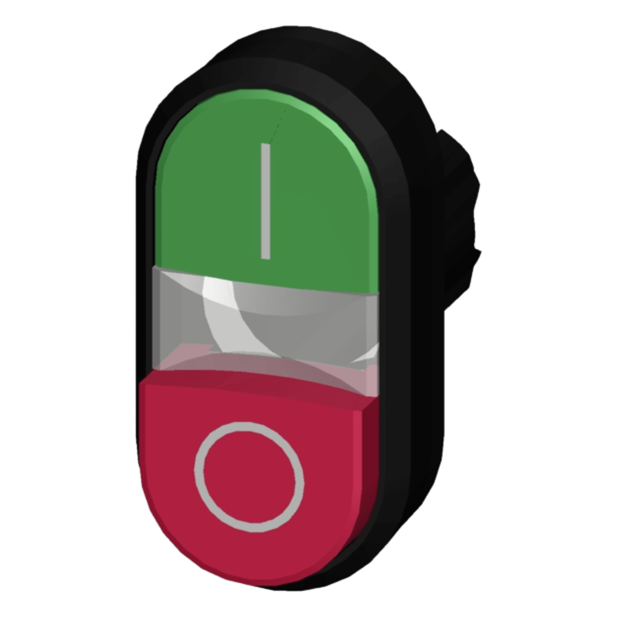 Botón Doble Tipo Domino / 22 mm / IP69K / Verde-Rojo / Indicación I/O / Plástico — SIEMENS · SKU 3SU10003BB420AK0