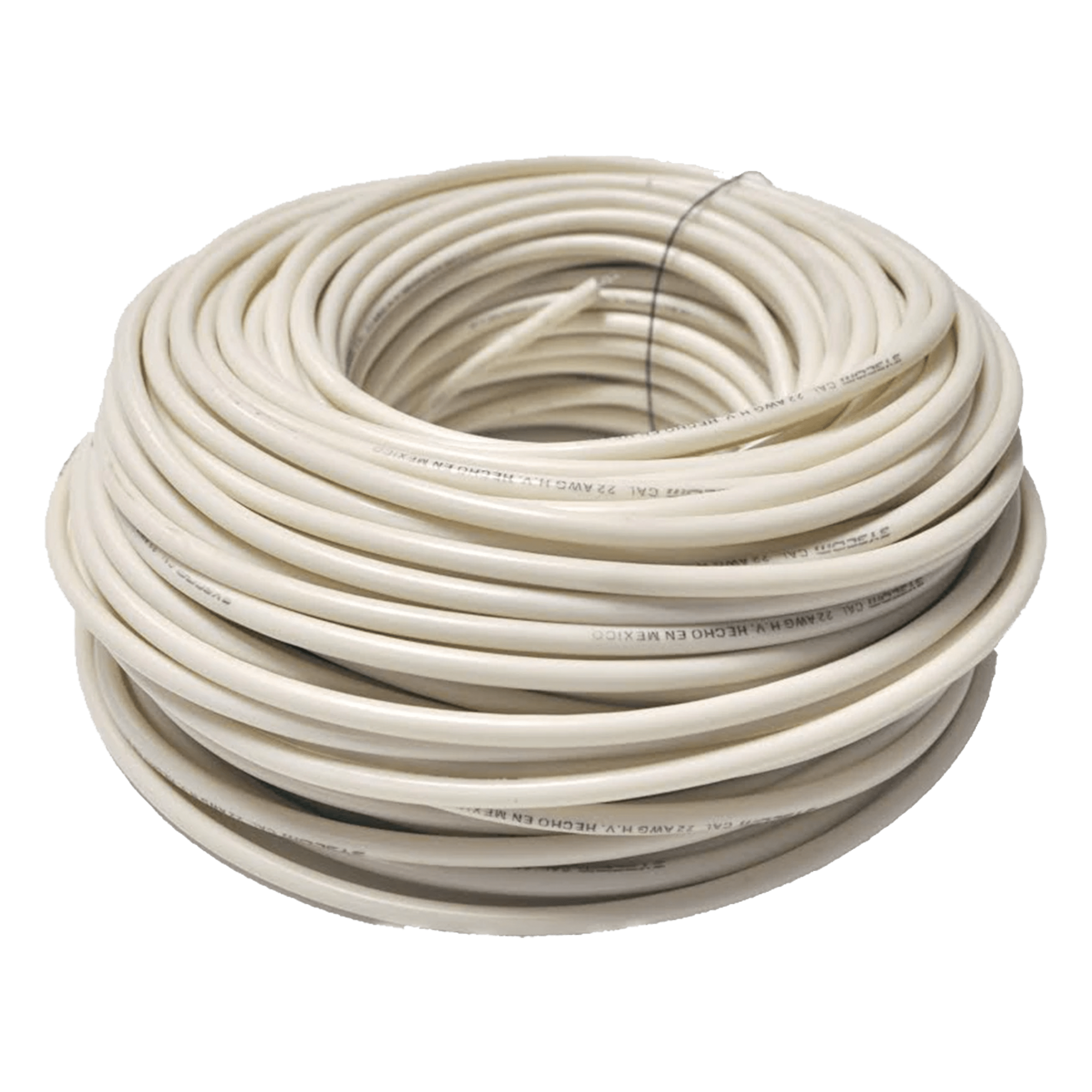 Cable para Cerca Electrificada / Bobina 25 m (82 ft) / Calibre AWG 22 / Doble Aislamiento / Anti-UV / Multifilar Flexible / -10°C a 60°C — SFIRE · SKU AWG25
