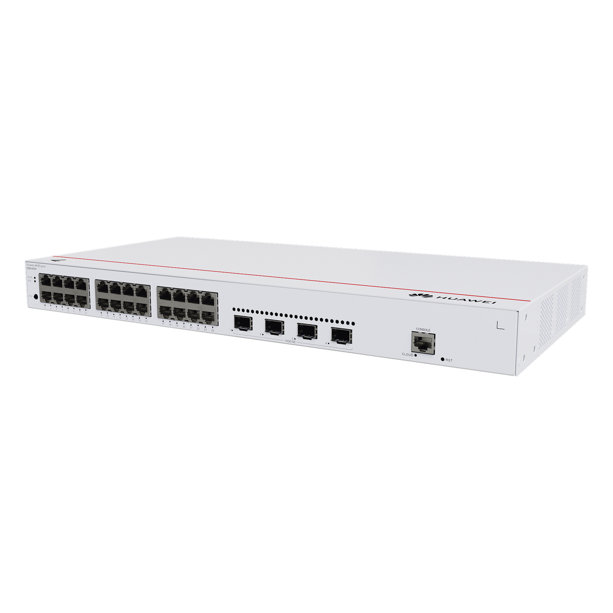 Switch Administrable Capa 2 / 24 Puertos Gigabit / 4 Uplink 10GE SFP+ / Capacidad 128 Gbps / Diseño 1U Rack