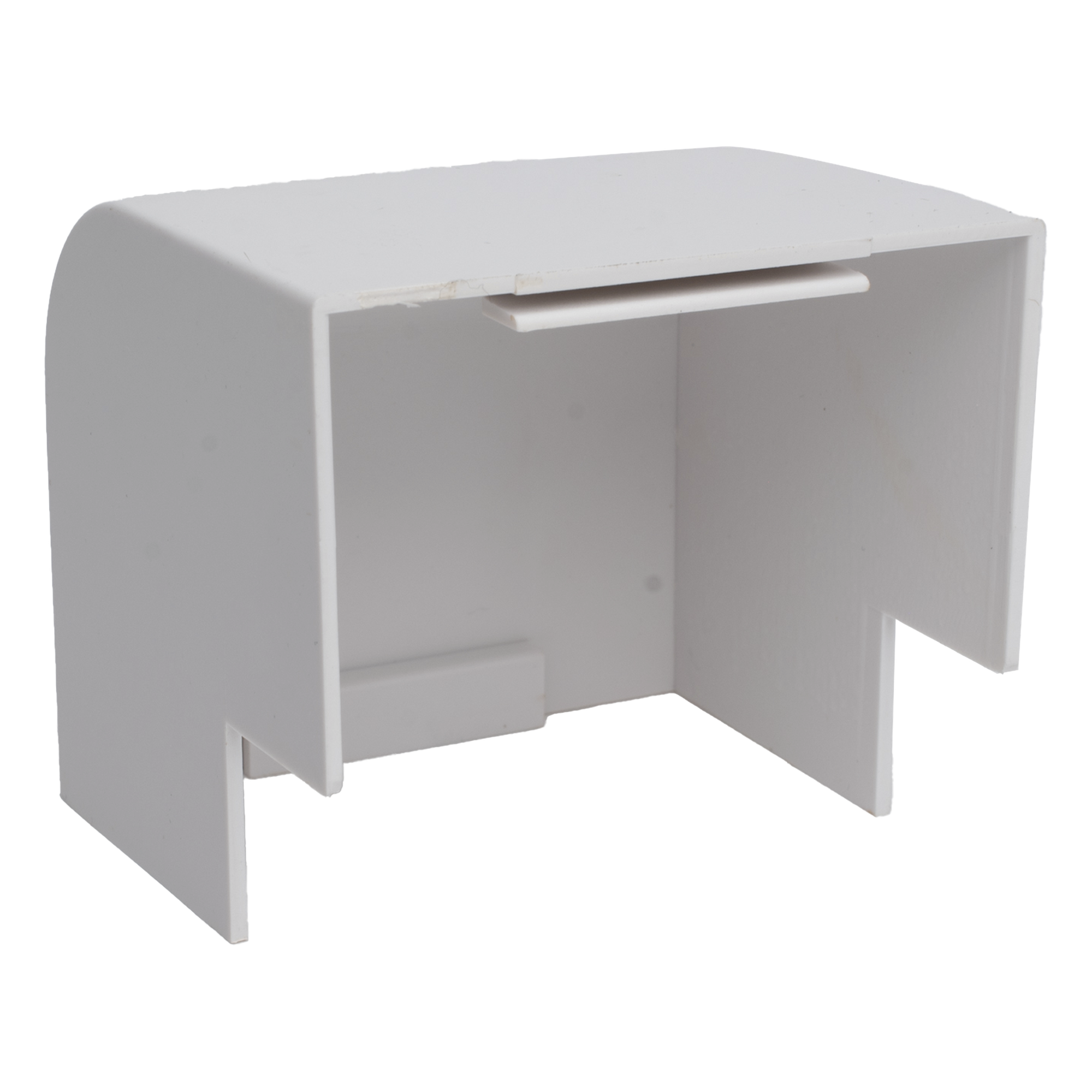 Esquinero Exterior Color Blanco de PVC Auto Axtinguible, Para Canaleta TMK-4577 (5510-02001)