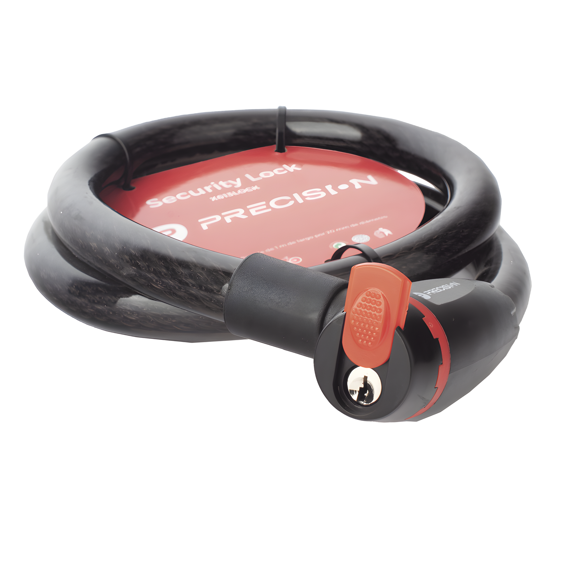Candado de Cable / 20 mm Diámetro / 1000 mm (3.28 ft) Largo / Cierre por Llave / PVC Recubierto