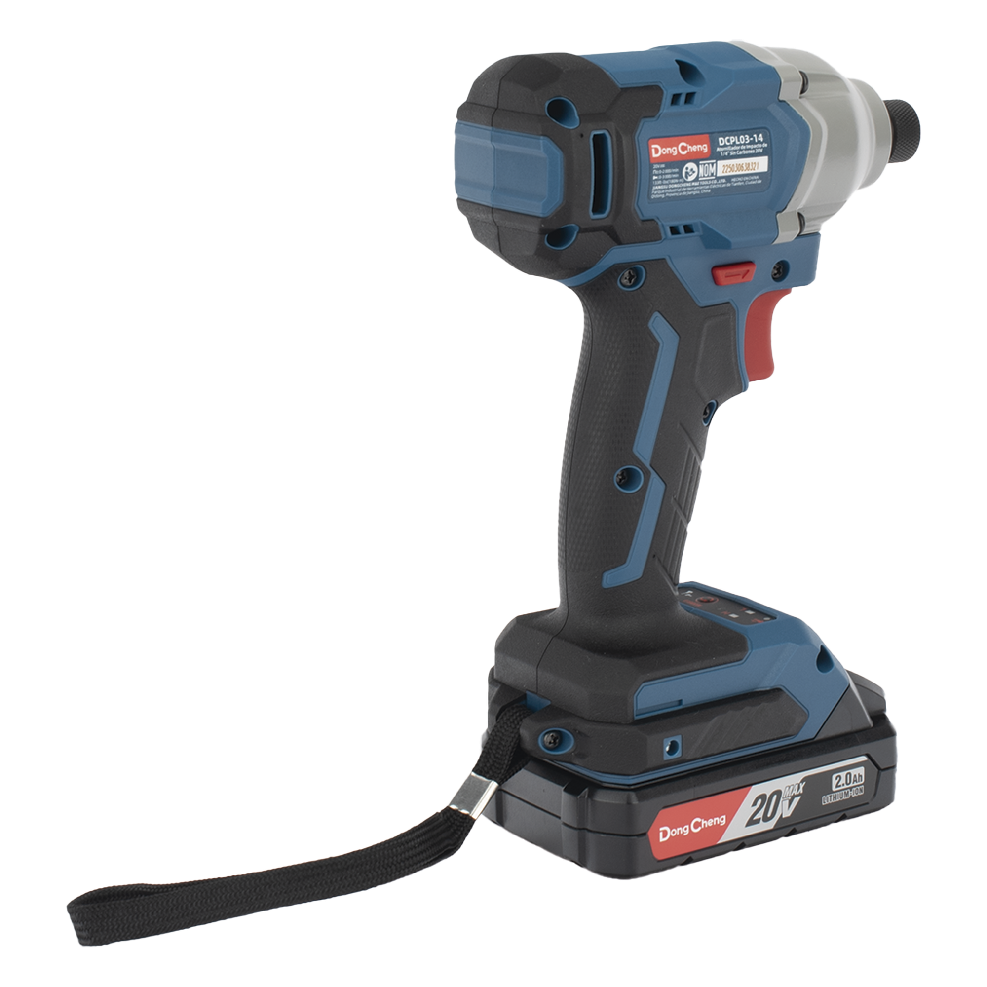 Atornillador de Impacto Inalámbrico / 20V / Brushless / 1/4 in Hexagonal / 90-180 Nm / 2 Velocidades 0-2000 rpm / 1.6 kg