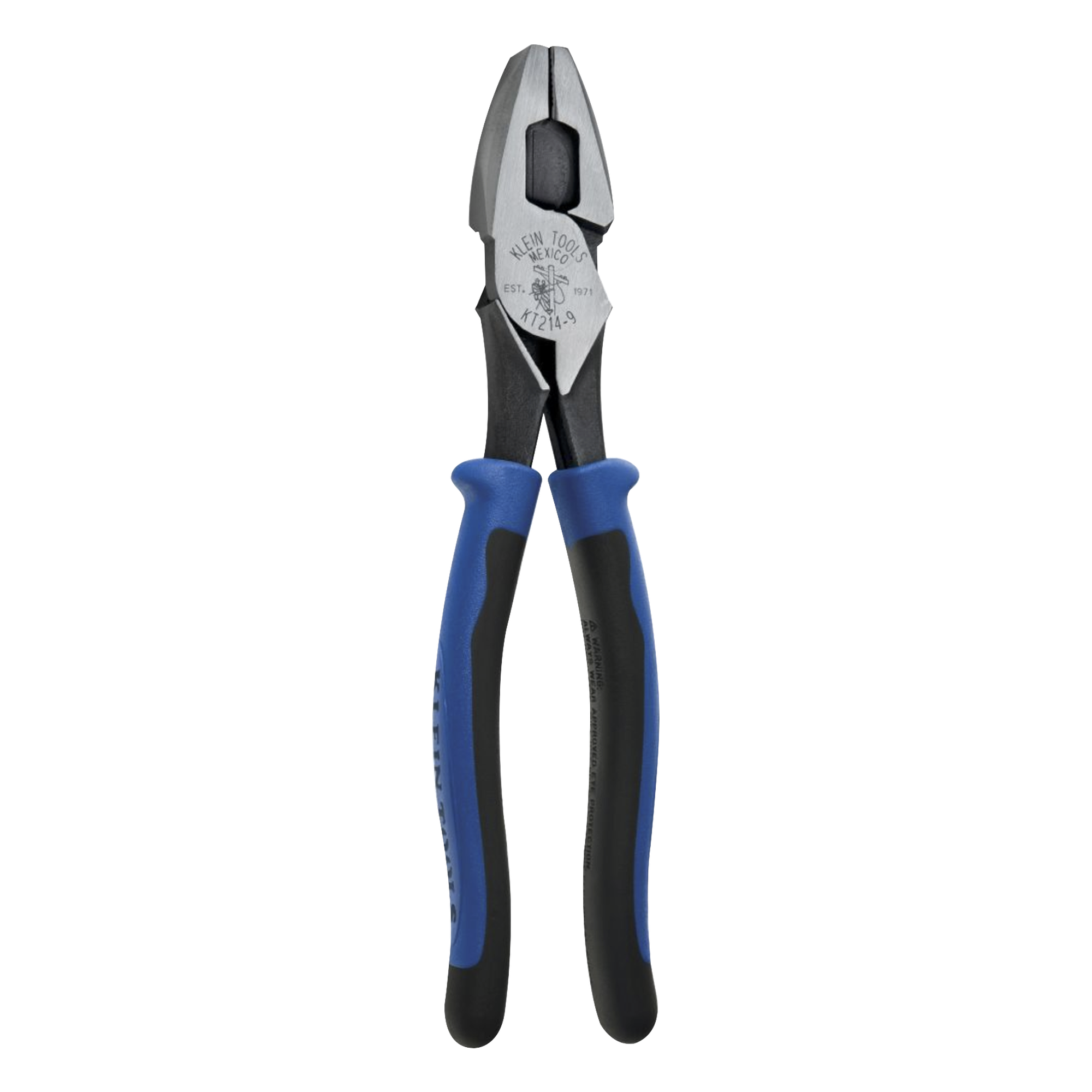 Pinzas de Electricista / Alta Palanca 46% / Jala Guía 1/4'' (6 mm) / Barrenos 5/8'' / Cuchillas Templadas / 9 Pulgadas — KLEIN TOOLS · SKU KT214-9
