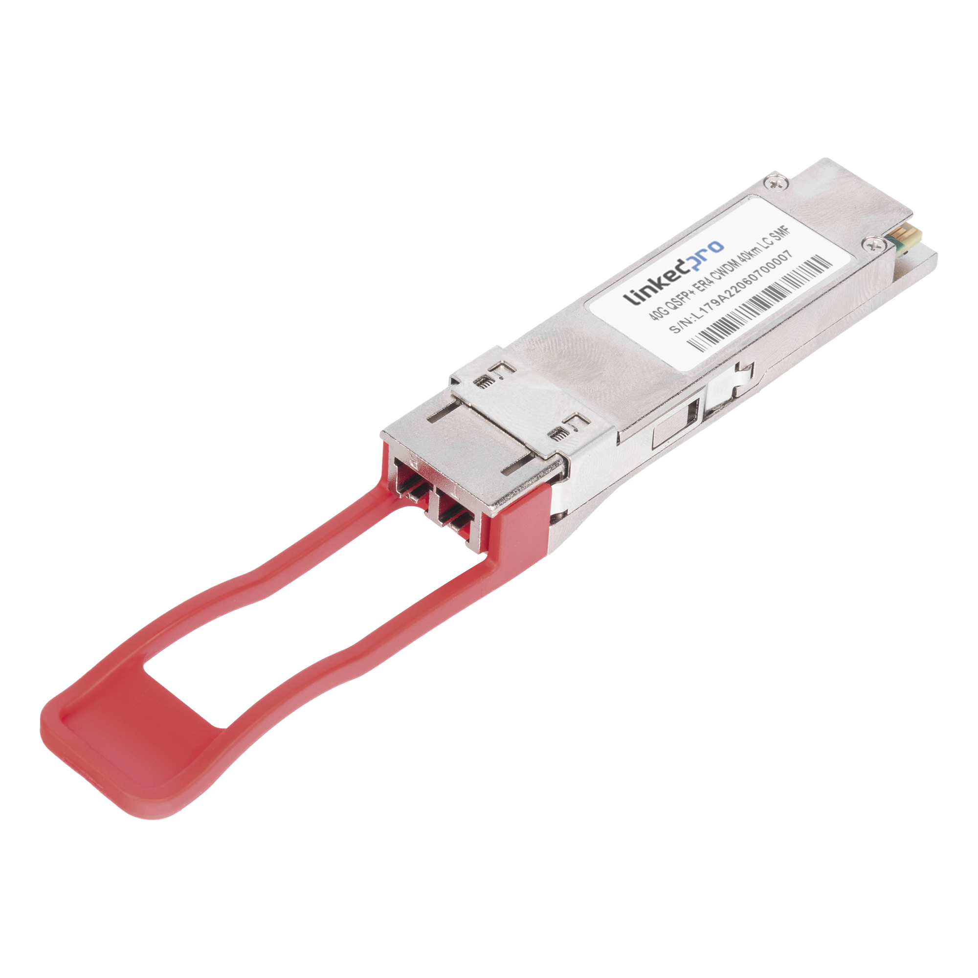 Transceptor Óptico QSFP+ / 40 Gbps / Monomodo 1310 nm / Alcance 40 km / LC/UPC Dúplex / DDM — LINKEDPRO BY EPCOM · SKU LP-QSFP-40G-SM-40
